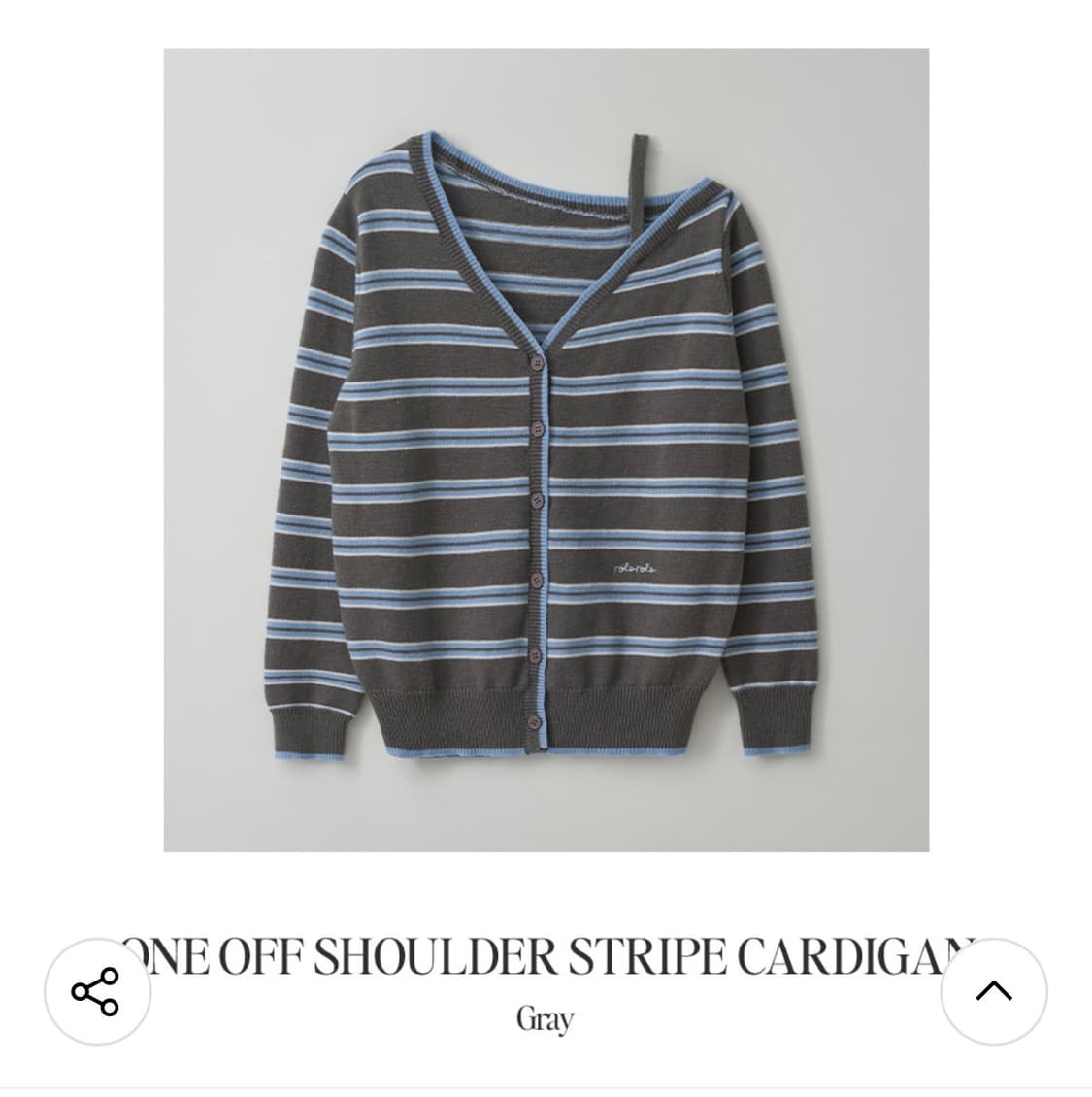 ONE OFF SHOULDER STRIPE WOOL BLENDED CAR 상품이미지2