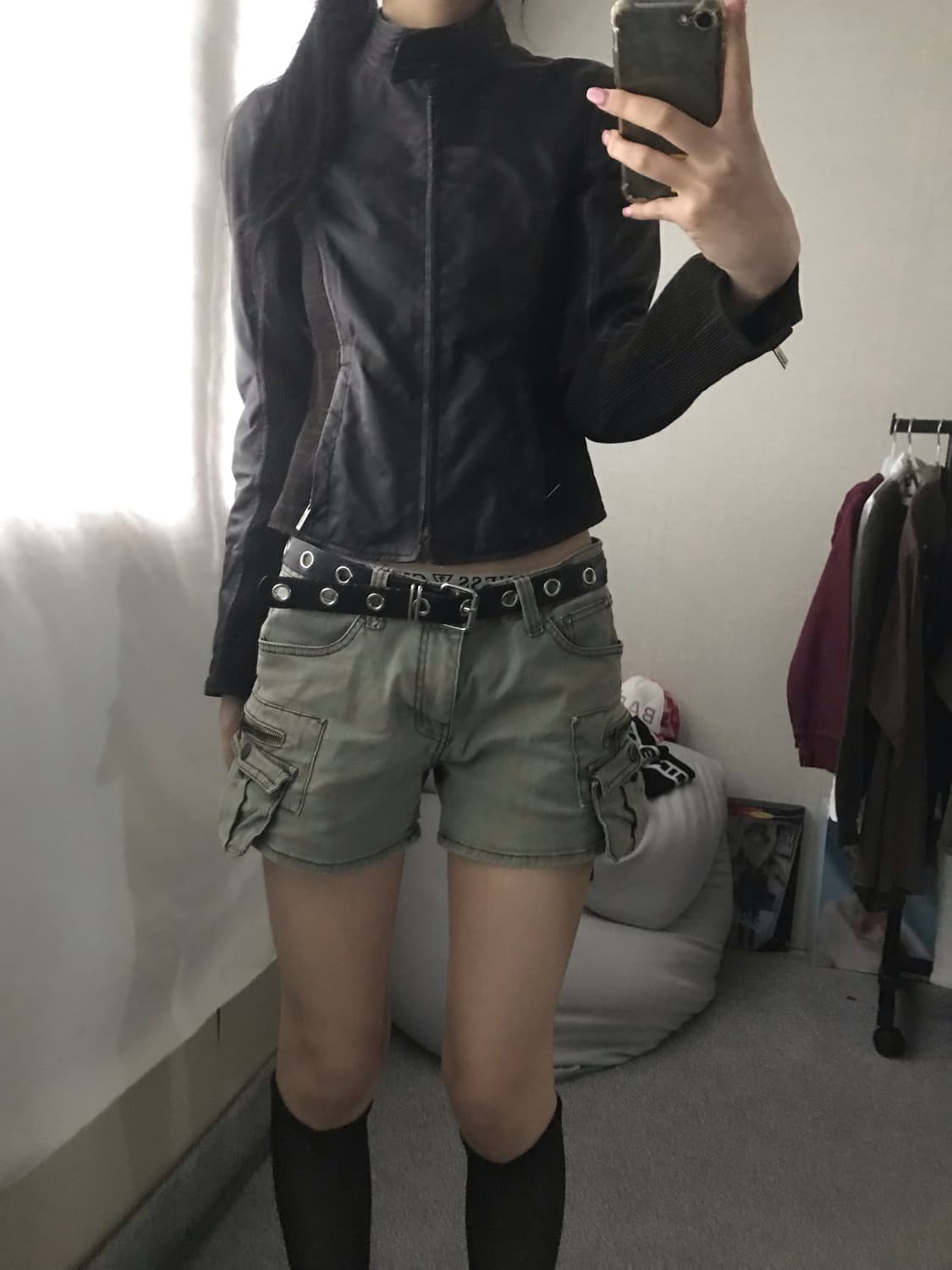 아르마니 슬림핏 레더자켓 상품이미지3