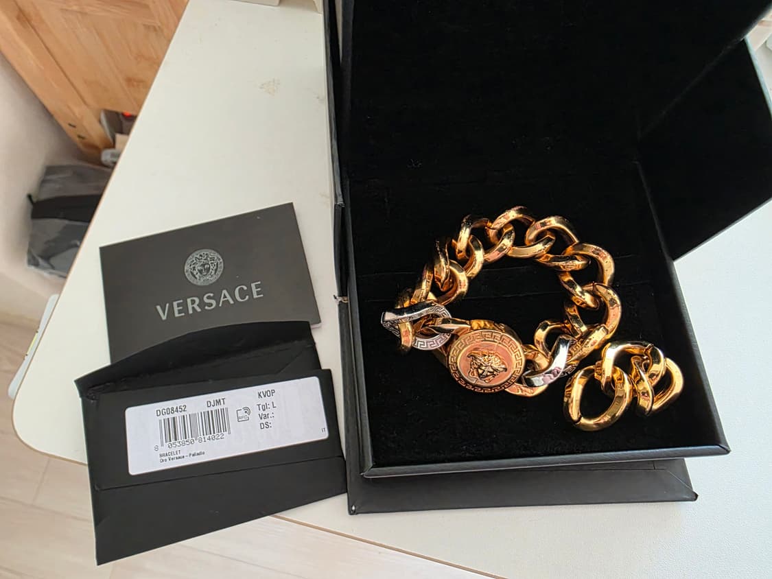 베르사체 메두사 체인 팔찌 투톤 정품 상품이미지3
