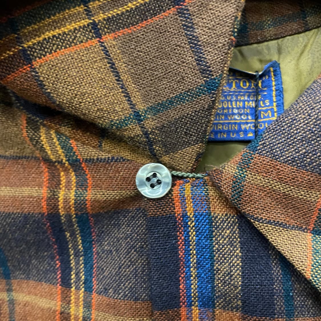 70s 펜들턴 체크 울 플란넬 셔츠 상품이미지5