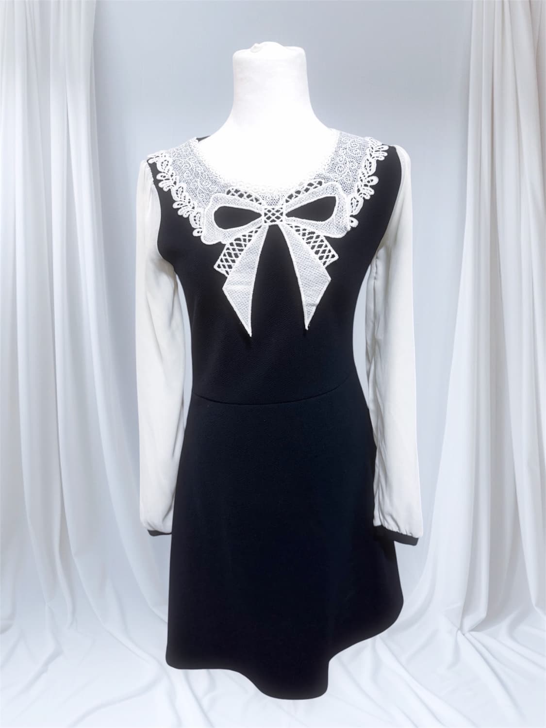 빈티지 리본 레이스 원피스 상품이미지1