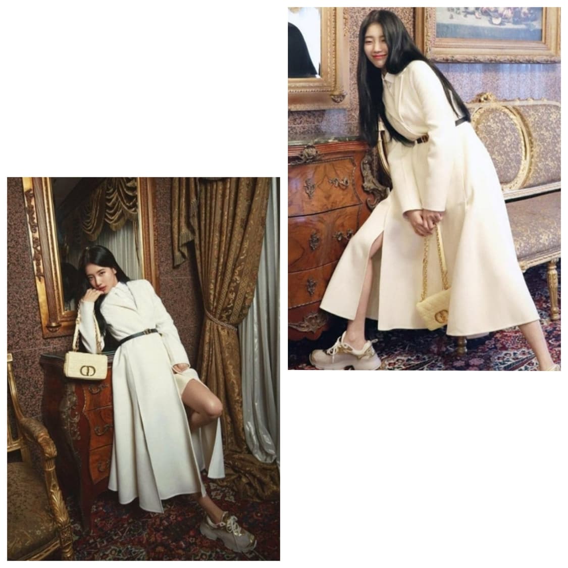 정품)급처명품세탁완료상태좋음!디올 바이브 수지 스니커즈 운동화 골드 상품이미지2