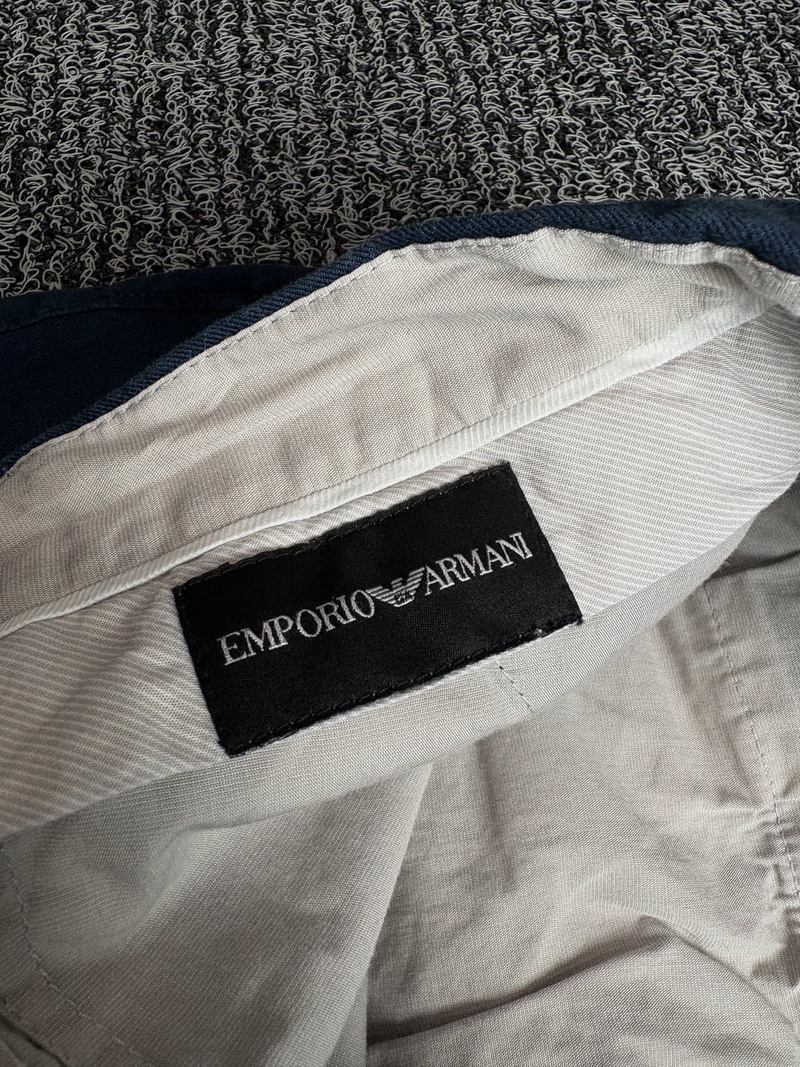 엠포리오 아르마니 아카이브 와이드핏 팬츠 네이비 3678 상품이미지3