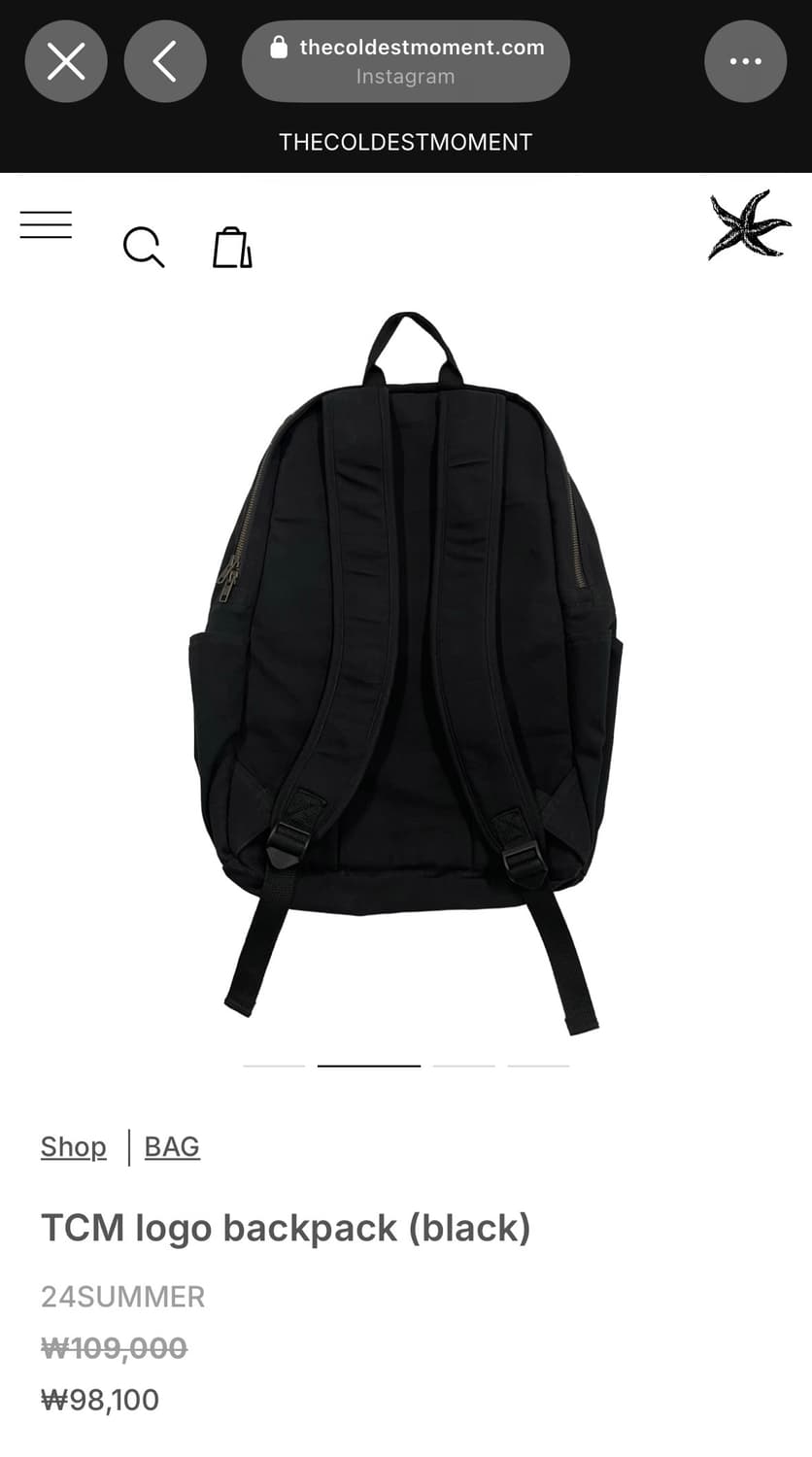TCM logo backpack (blak) 판매합니다!  상품이미지2