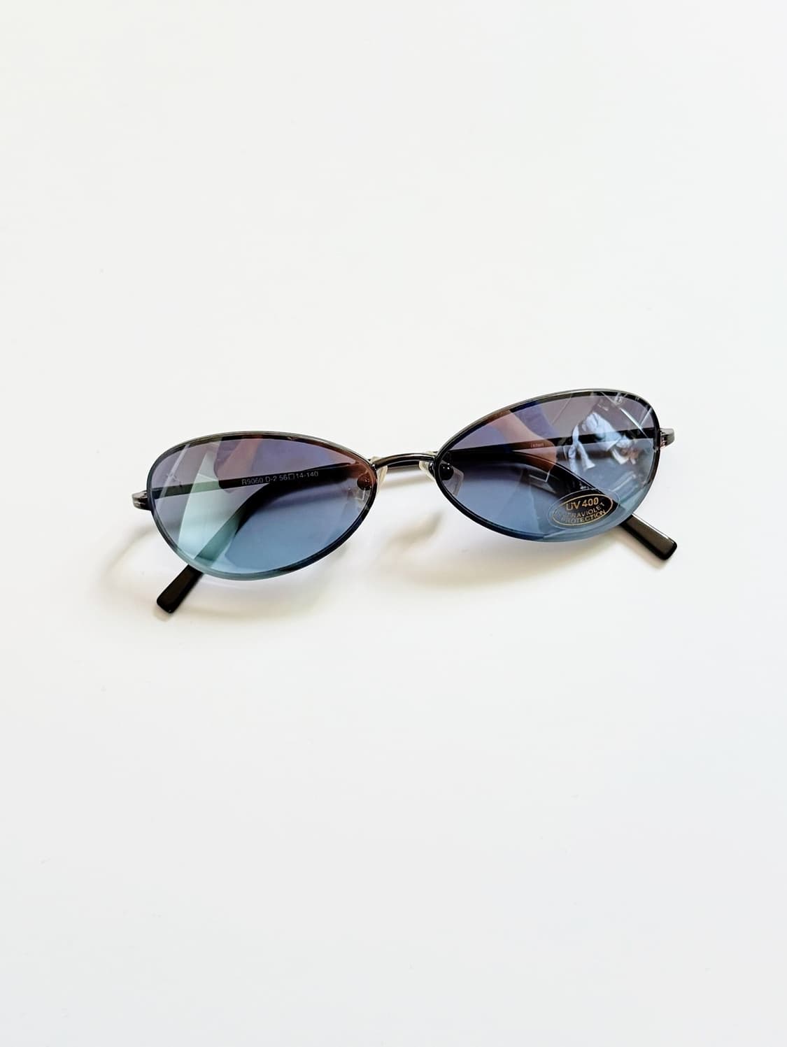 90s IXRON 오벌 무테 프레임 틴트 빈티지 선글라스 상품이미지2