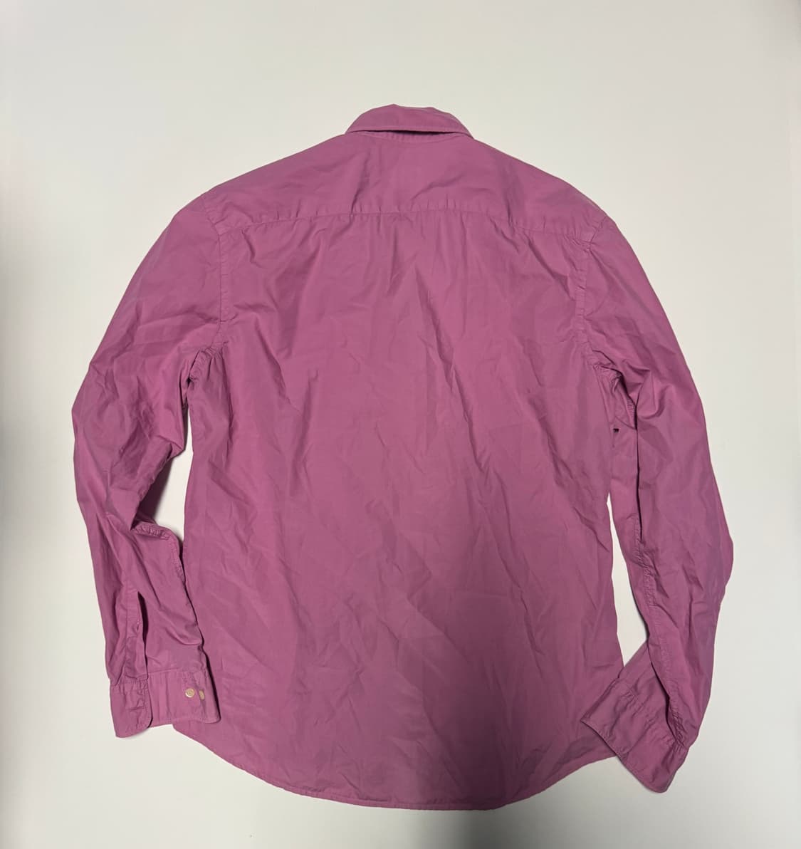 라코스테 핑크 로고 코튼 셔츠 L 40 상품이미지2