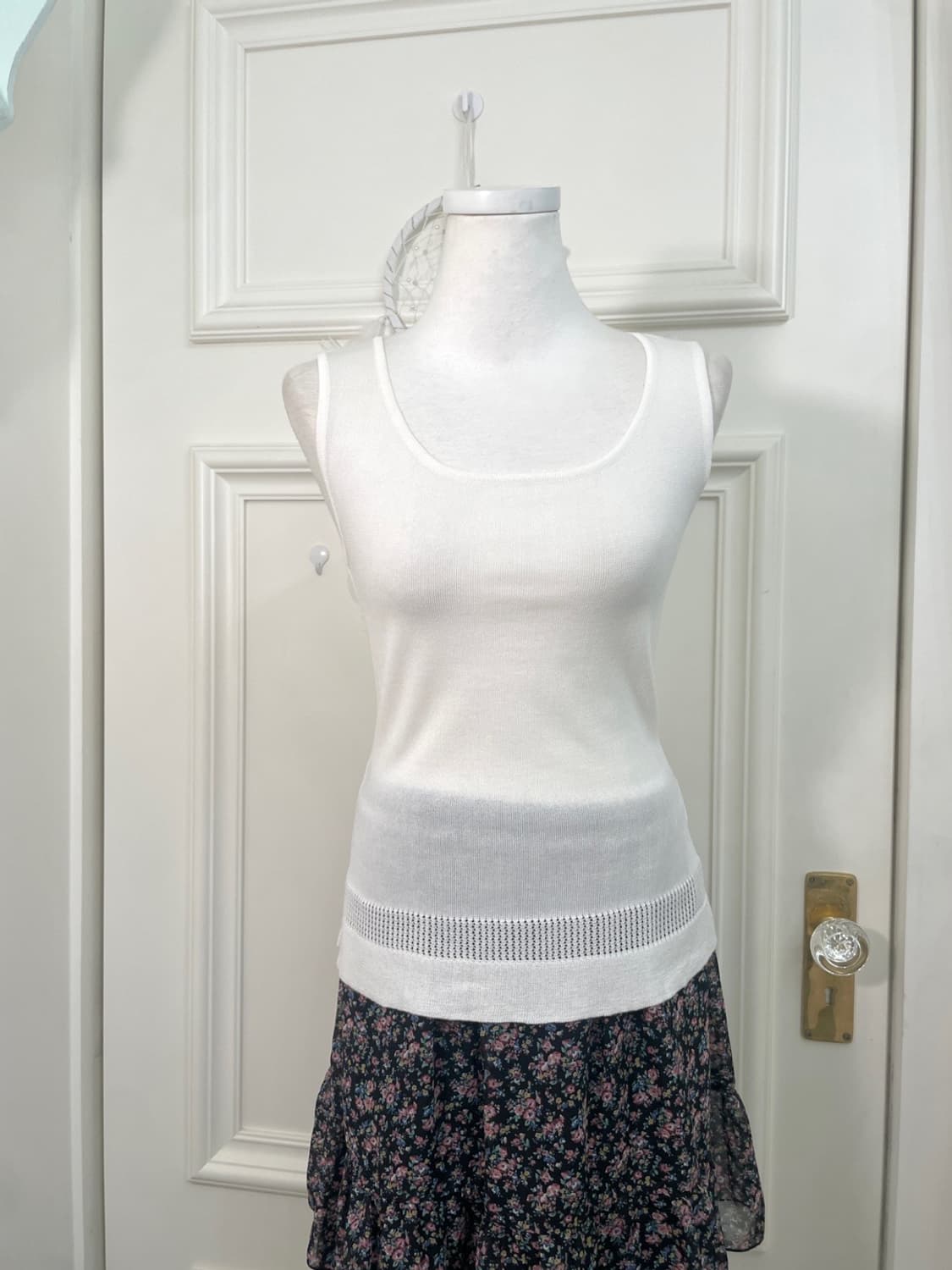ivory crystal button pleats cardigan&bas 상품이미지8
