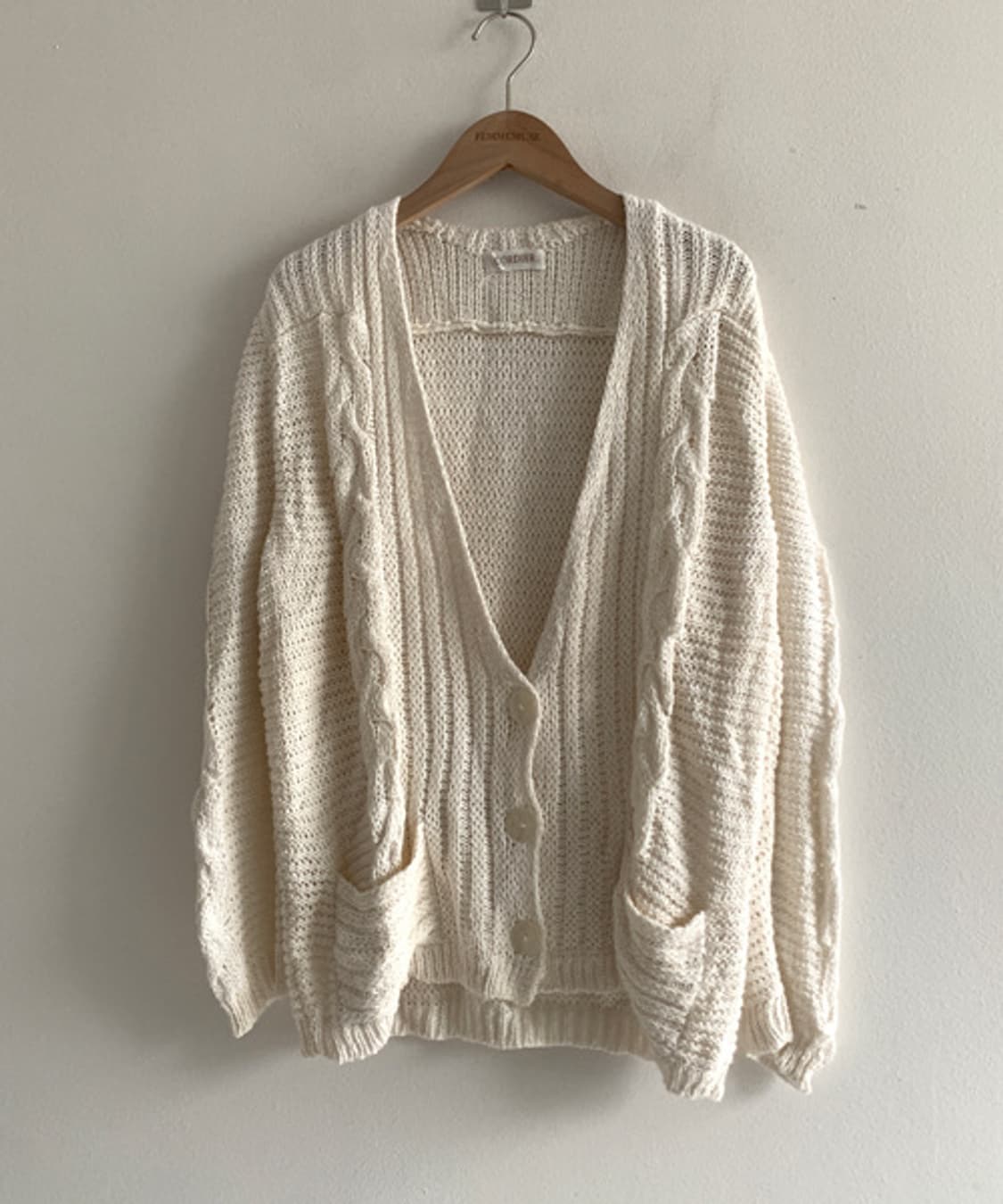 Twist Knit Loose Cardigan(Ivory 상품이미지2