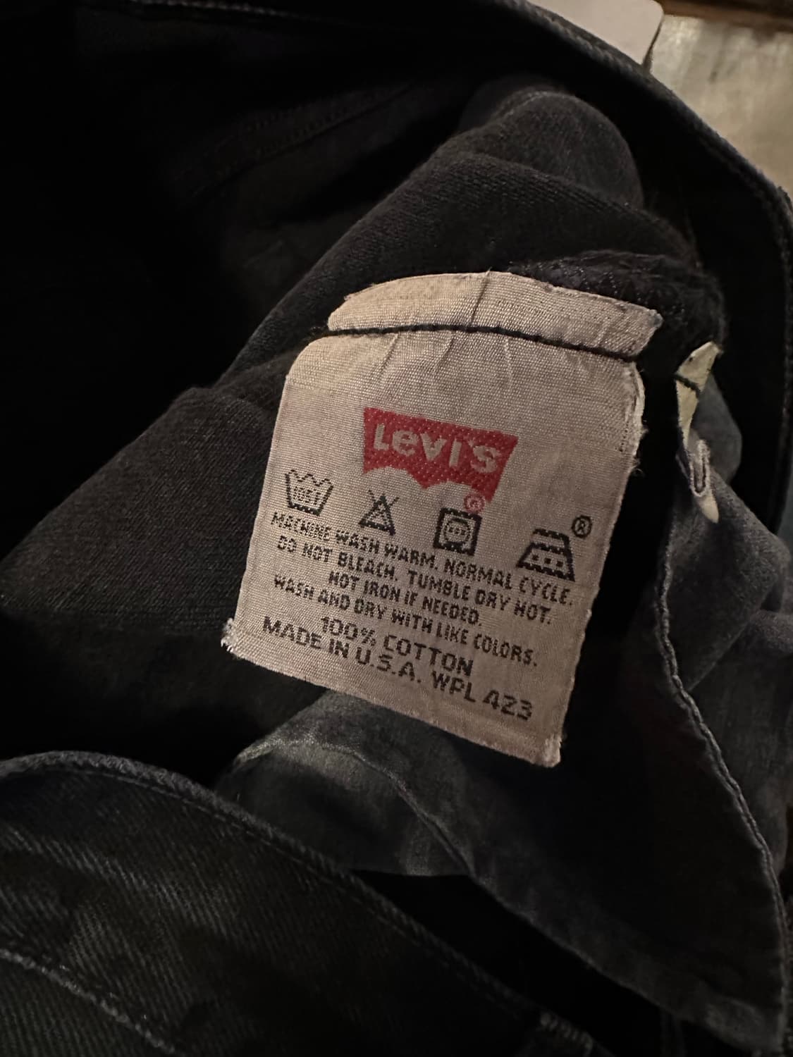 90s USA 빈티지 리바이스 501 0660 블랙진 흑청 데님 팬츠 상품이미지7