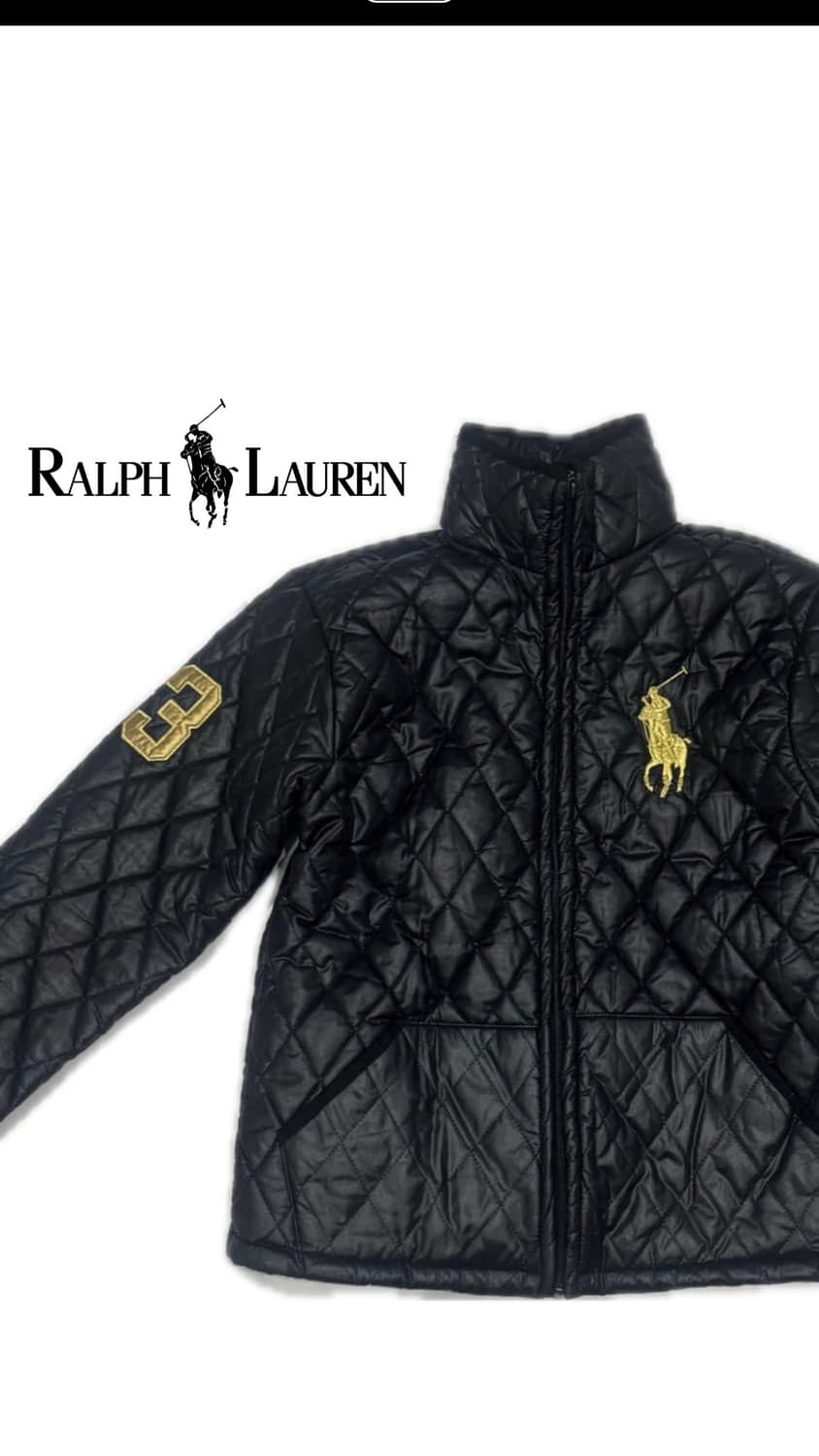 폴로 골드 빅포니 유광 퀄팅자켓 (네고 가능합니다!) 상품이미지1