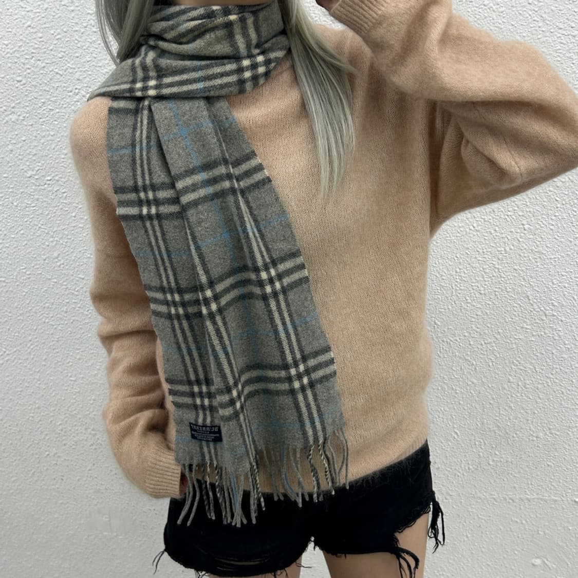 버버리 그레이 노바체크 메리노울 머플러 상품이미지2
