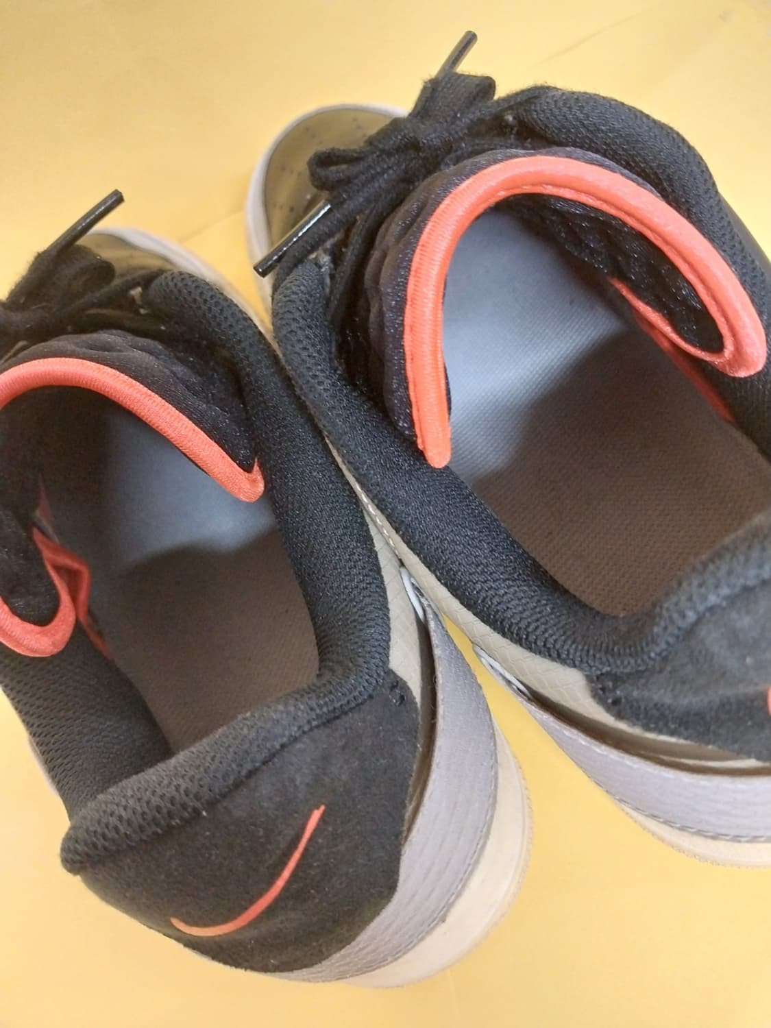 남성 나이키 에어포스1 타입 블랙 하이퍼 크림슨 운동화 (275) 상품이미지6