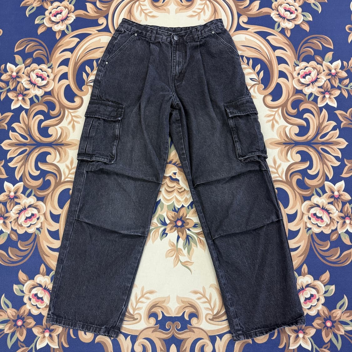 (2)디미트리 블랙 Dimitri black 흑청 카고데님팬츠 상품이미지1