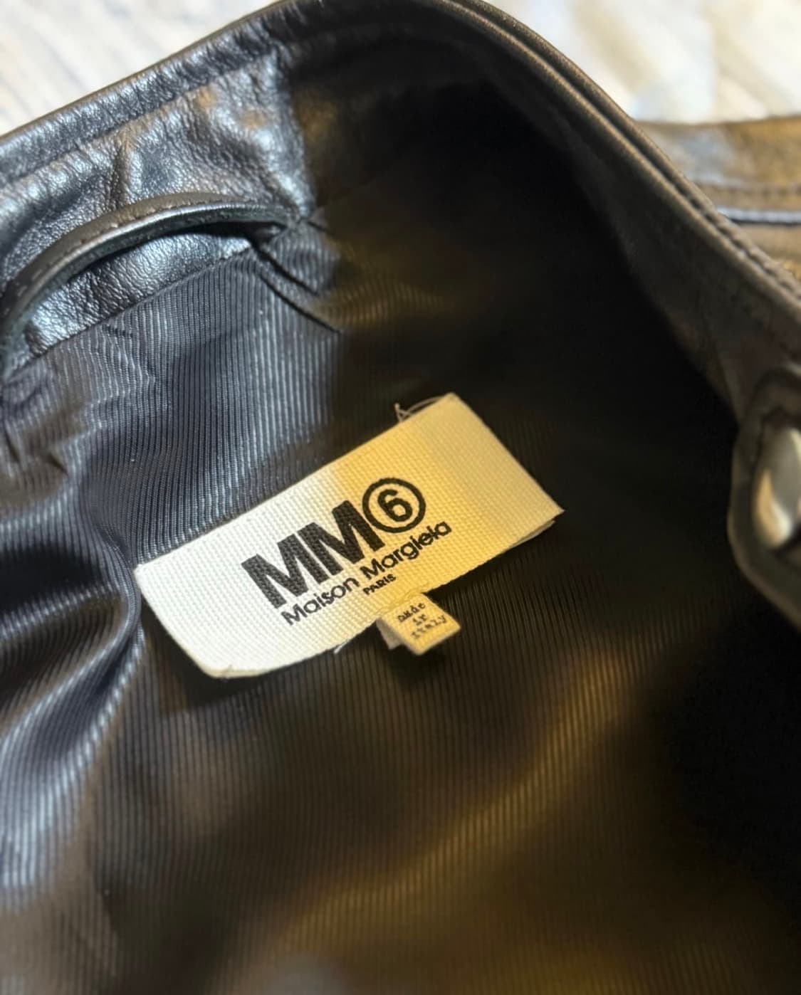 마르지엘라 mm6 5zip 레더 바이커 자켓 상품이미지4