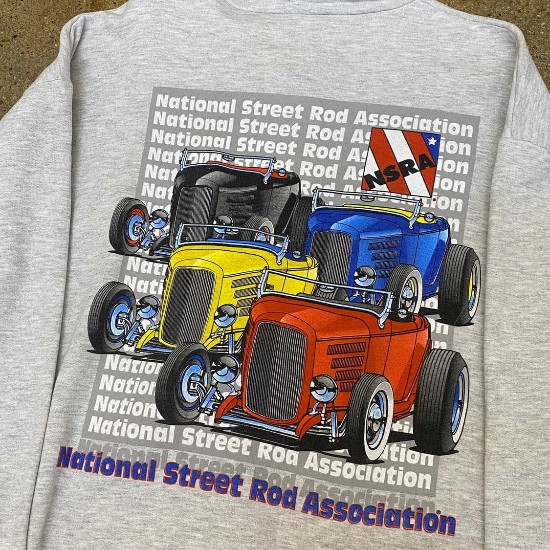 USA미국 빈티지 National Street Rod 집업 회색 모토  상품이미지4