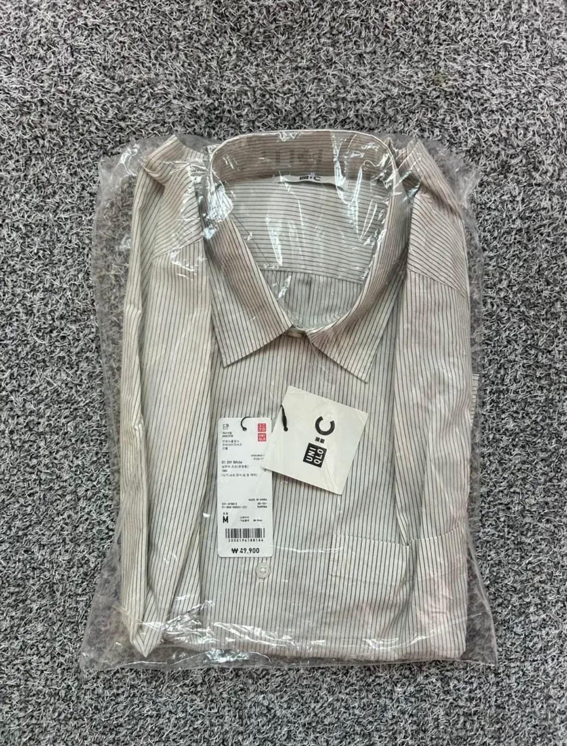 [새상품]유니클로 C 브로드클로스 오버사이즈 스트라이프 셔츠 Msize 상품이미지6