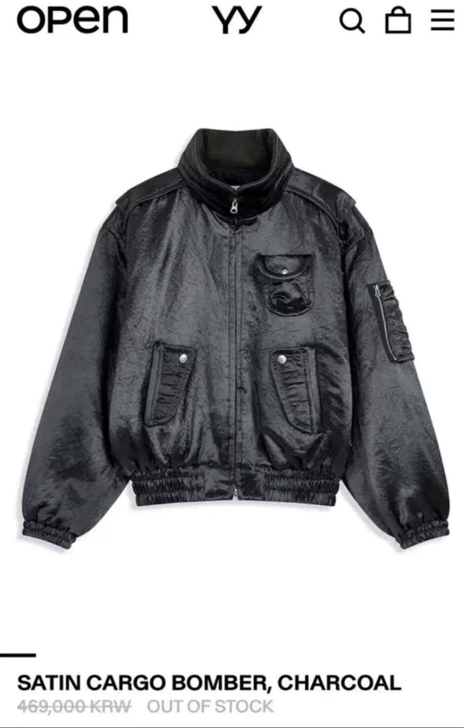 Open yy satin bomber 상품이미지1