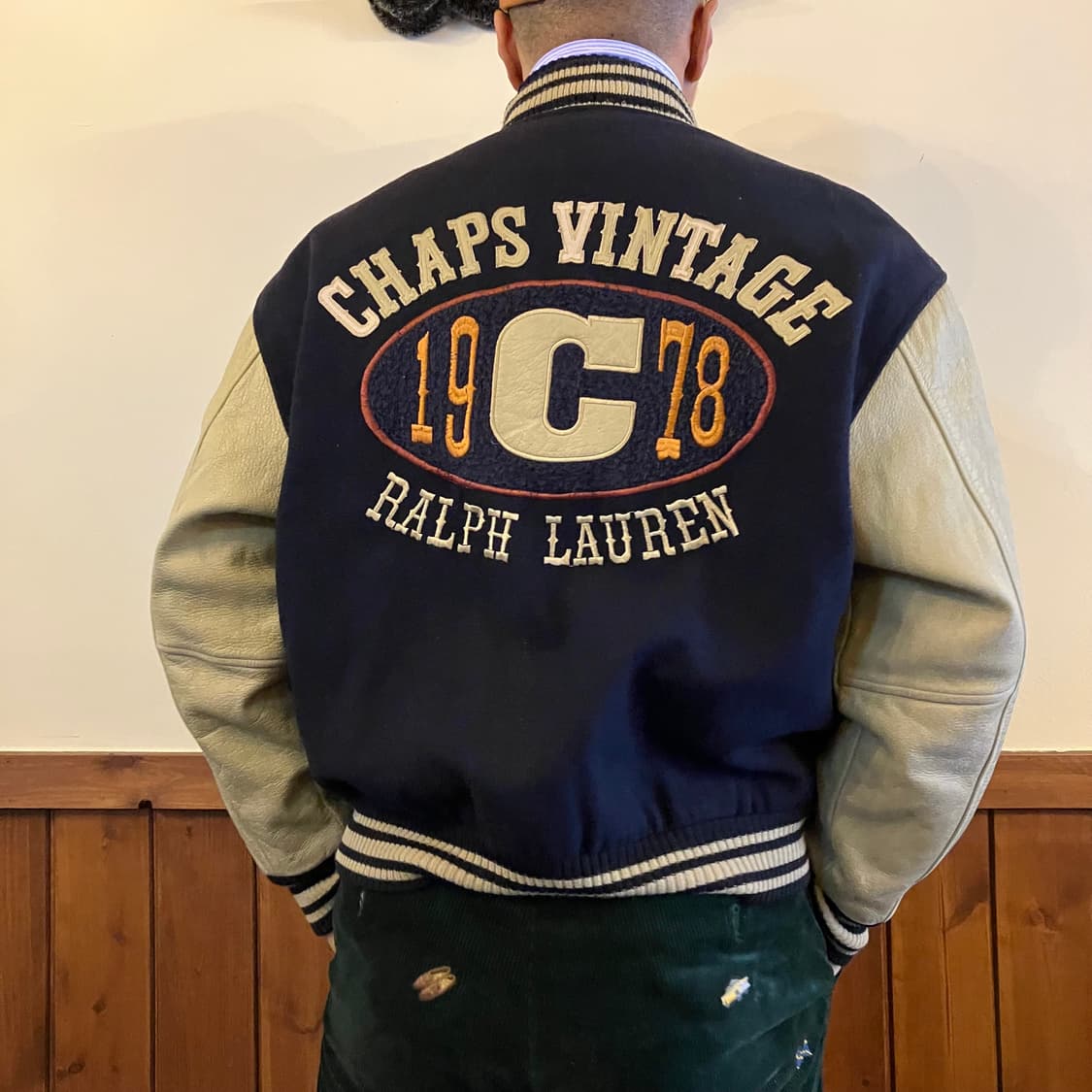 챕스 랄프로렌 1978 패치드 바시티 자켓 M 상품이미지10