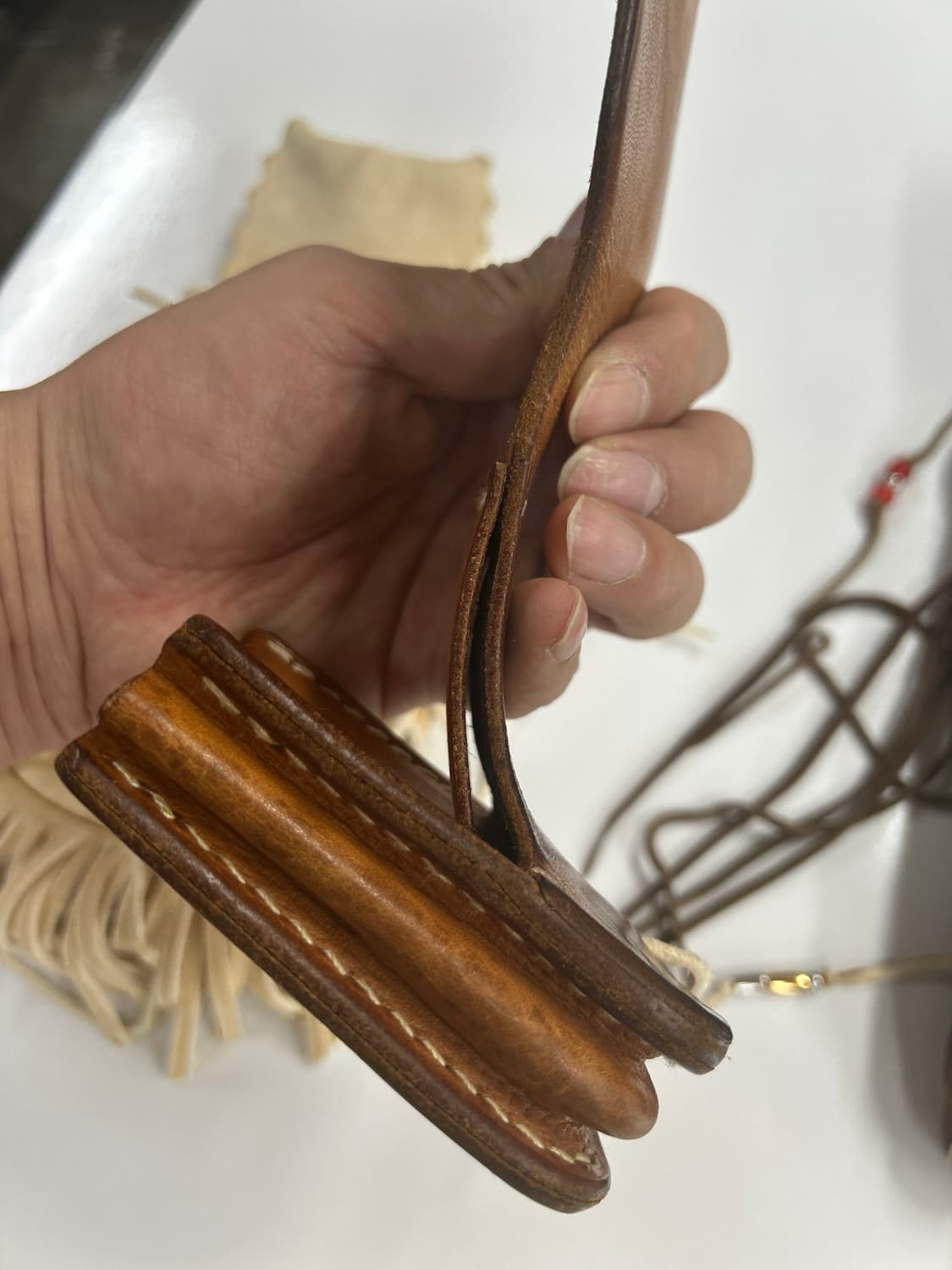 goros 고로스 새들레더 콘초 벨트루프 시가렛 케이스 상품이미지9