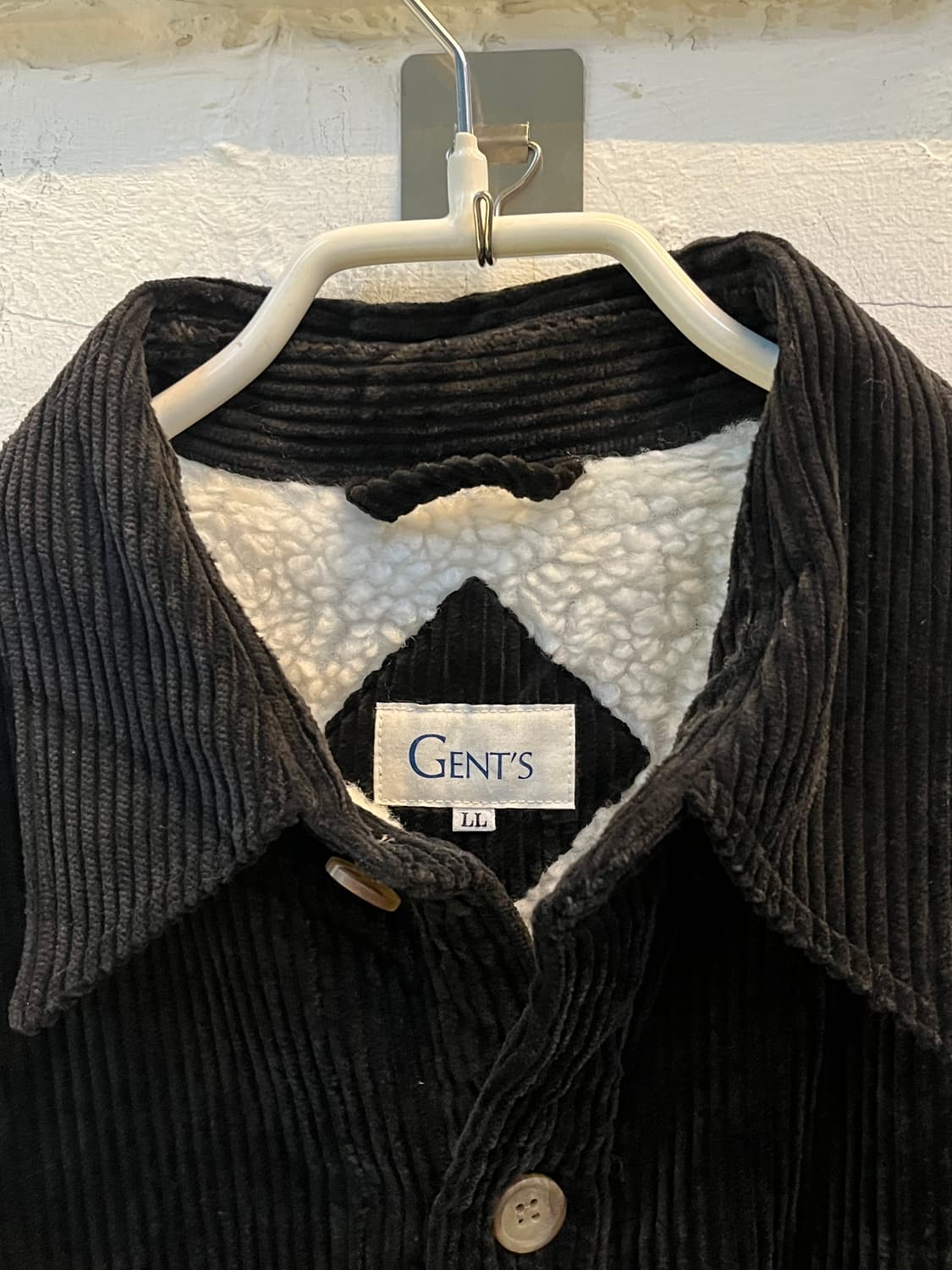 Gents 시어링 코듀로이 셔츠 자켓 블랙 LL 상품이미지2