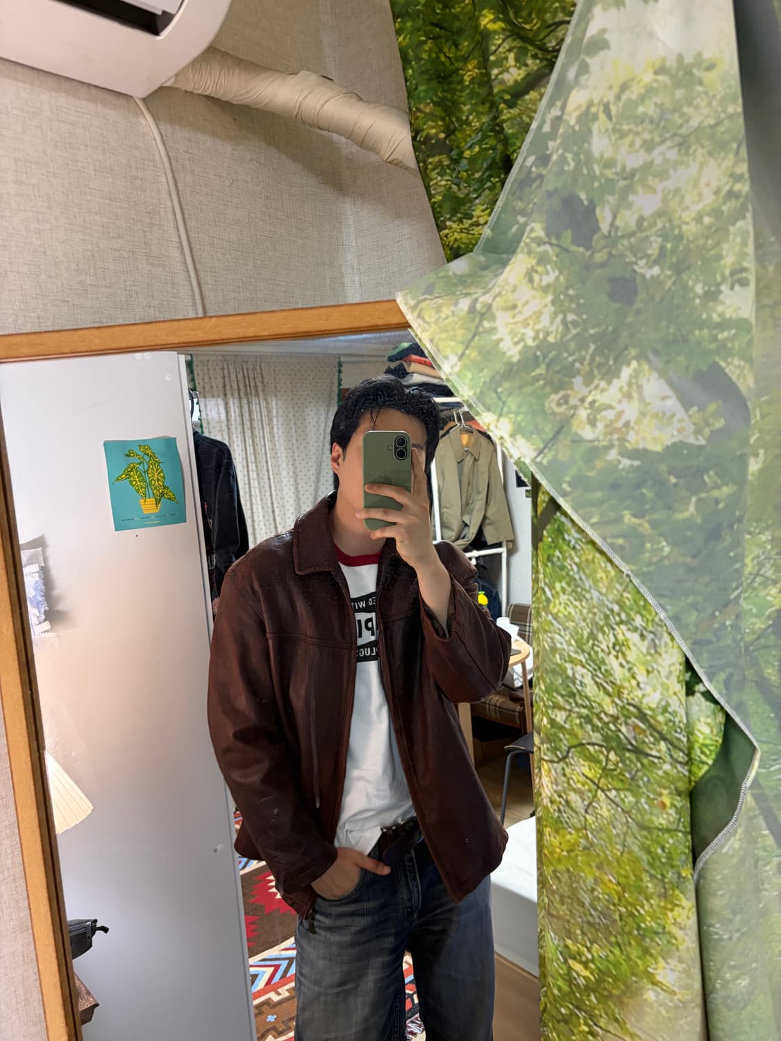 105) 입생로랑(YSL) 통 양가죽 레더 풀 집업 자켓 상품이미지10