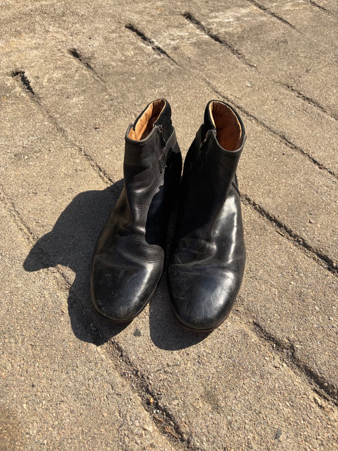 Schmoove 블랙 레더 집업 앵클 부츠 275mm 상품이미지3