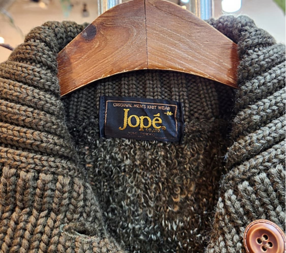 일본빈티지 ZOPE 카키 울 스웨터 자켓 상품이미지3