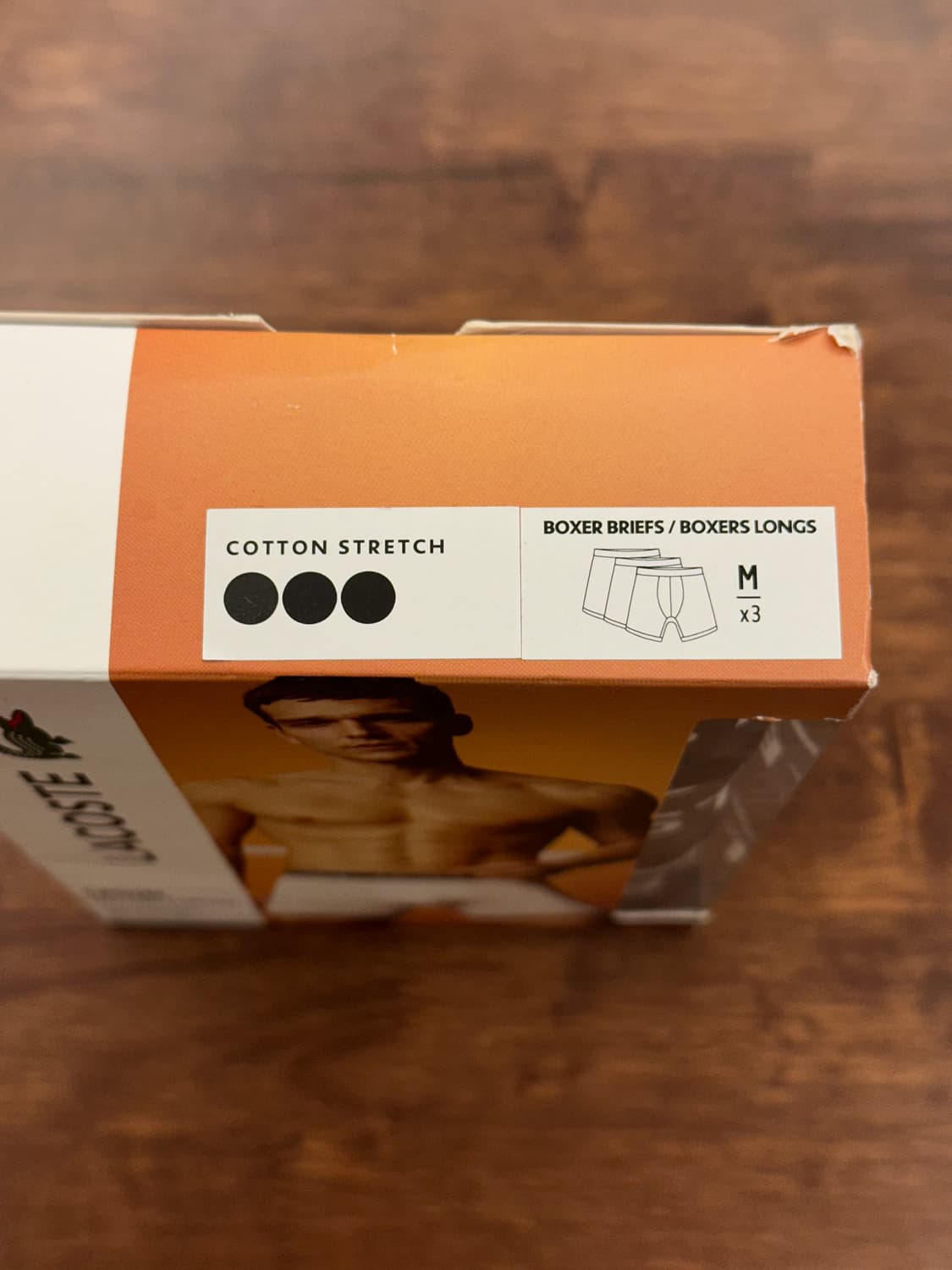 [새제품] 라코스테 코튼 스트레치 드로즈 3팩 블랙 M 상품이미지2