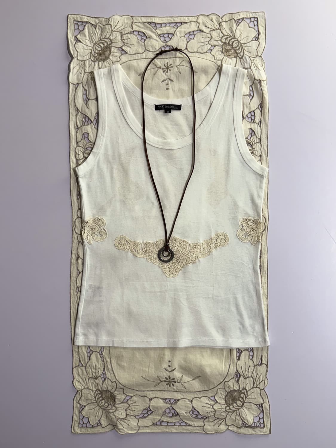 Floral Crochet Cotton Sleeveless 0256 상품이미지1