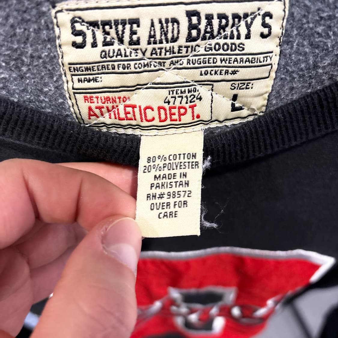 스티브앤베리스 NHL 헤비스웻셔츠 레드윙스 패치 디테일 블랙 상품이미지8