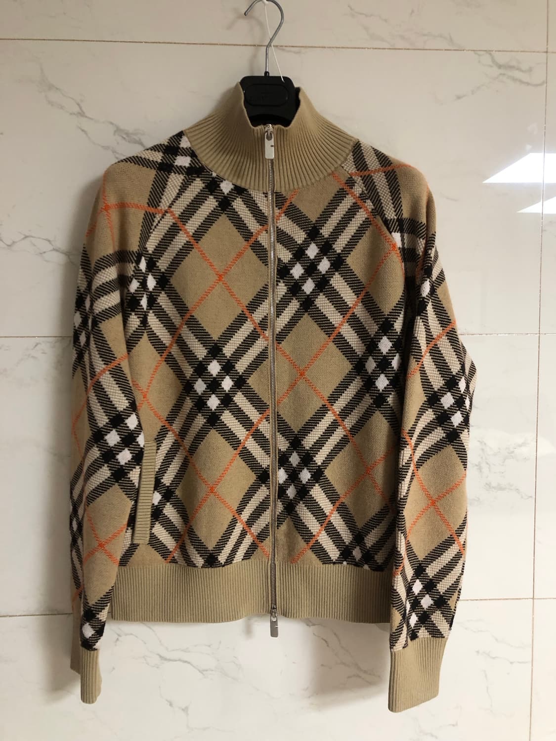 버버리 체크 울 모헤어 블렌드 재킷 상품이미지3