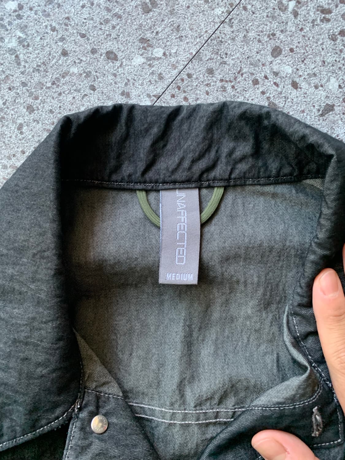 22ss 언어펙티드 트러커 자켓 블랙 M 상품이미지3