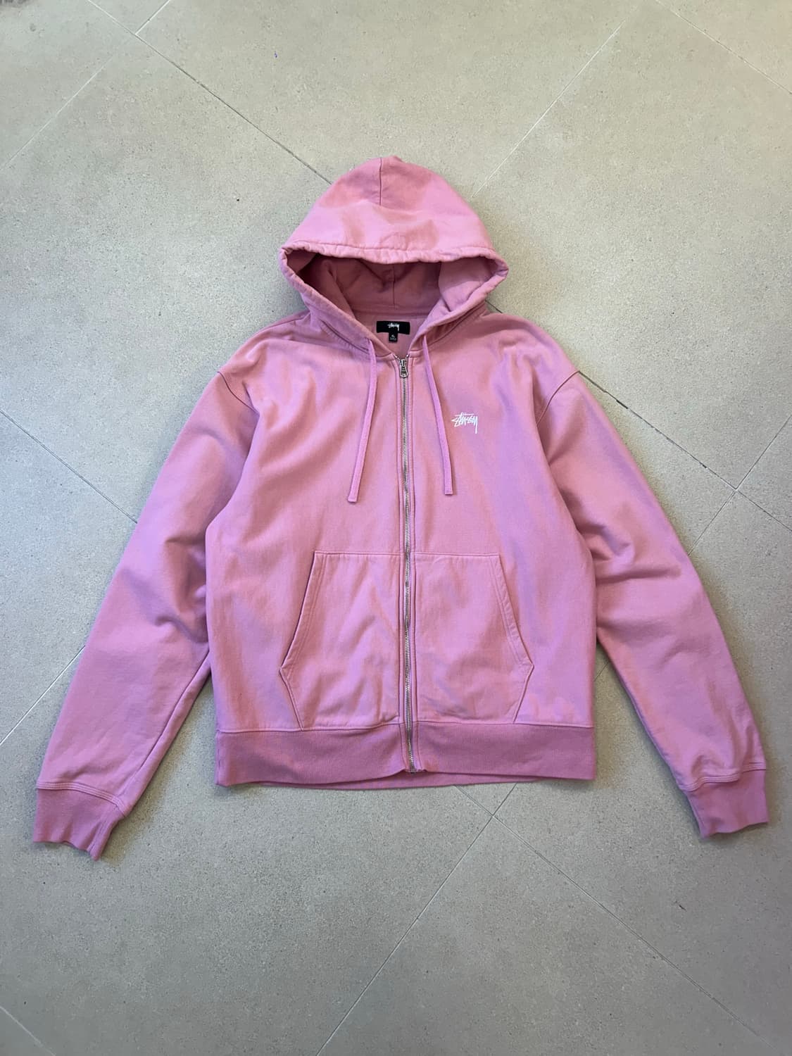 스투시 핑크 후드집업 상품이미지1