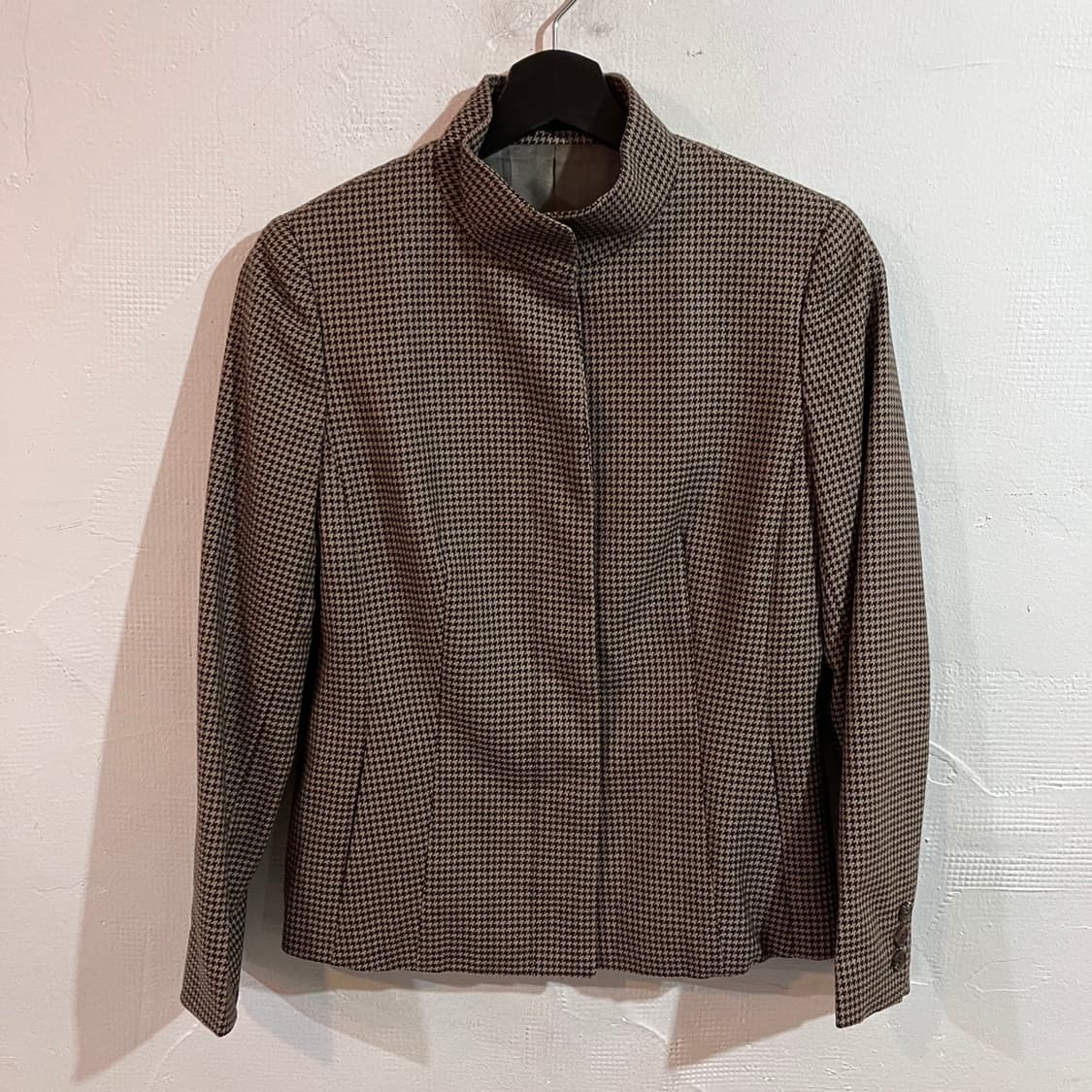 아쿠아스큐텀 차이나넥 체크자켓 상품이미지2