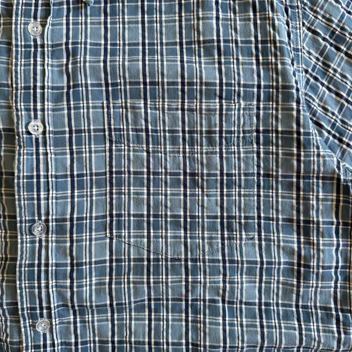 Ryo pocket check cotton 1/2 shirts 상품이미지4