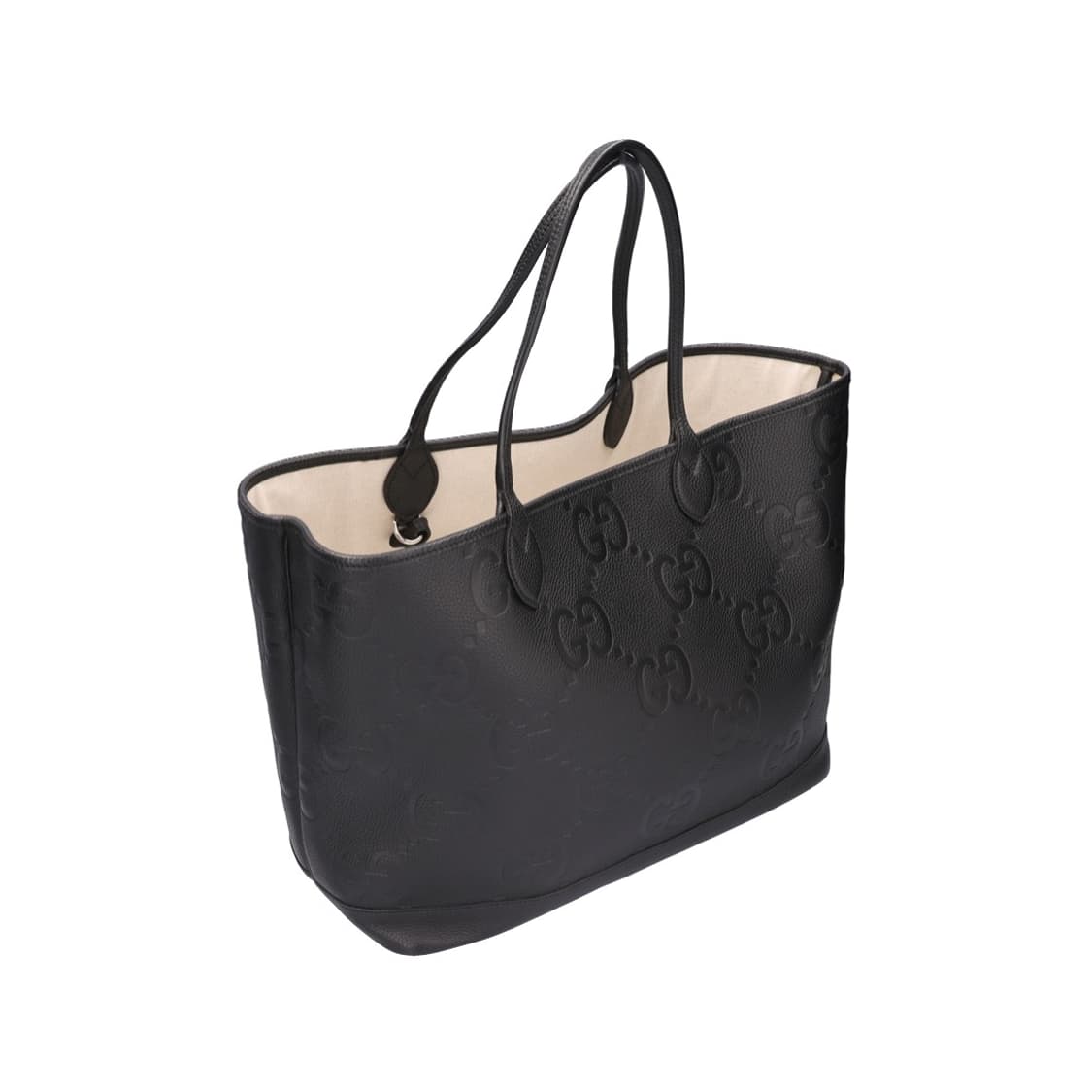 구찌 726755 점보 GG 쇼퍼백 라지 레더 블랙 상품이미지4