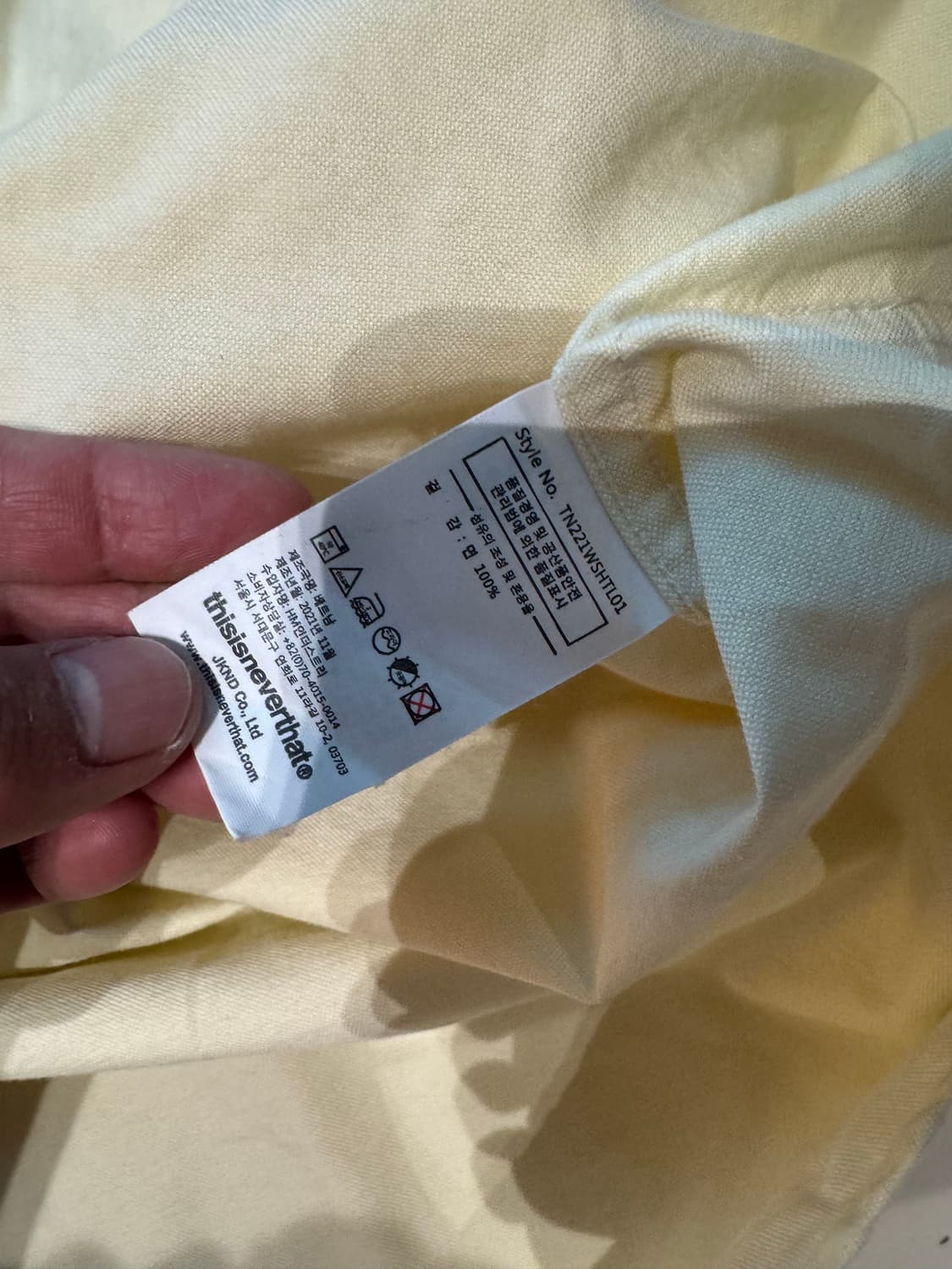 디스이즈네버댓 옥스퍼드 셔츠 엘로우 상품이미지2