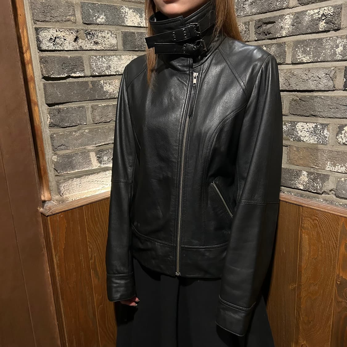 L) 캘빈클라인 양가죽 벨티드 레더 자켓 상품이미지9