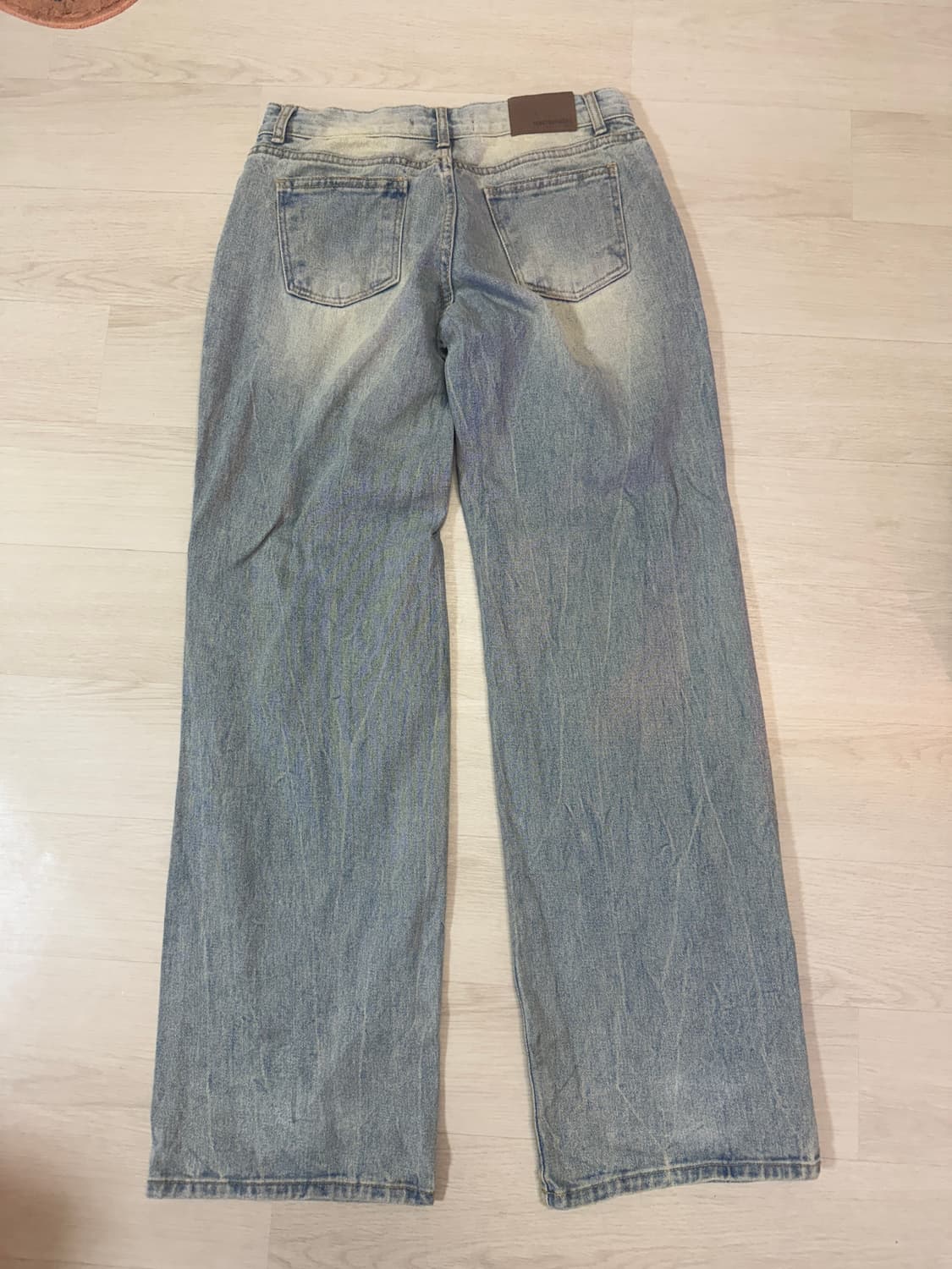 보헤미안서울 데미지 와이드 데님 상품이미지4