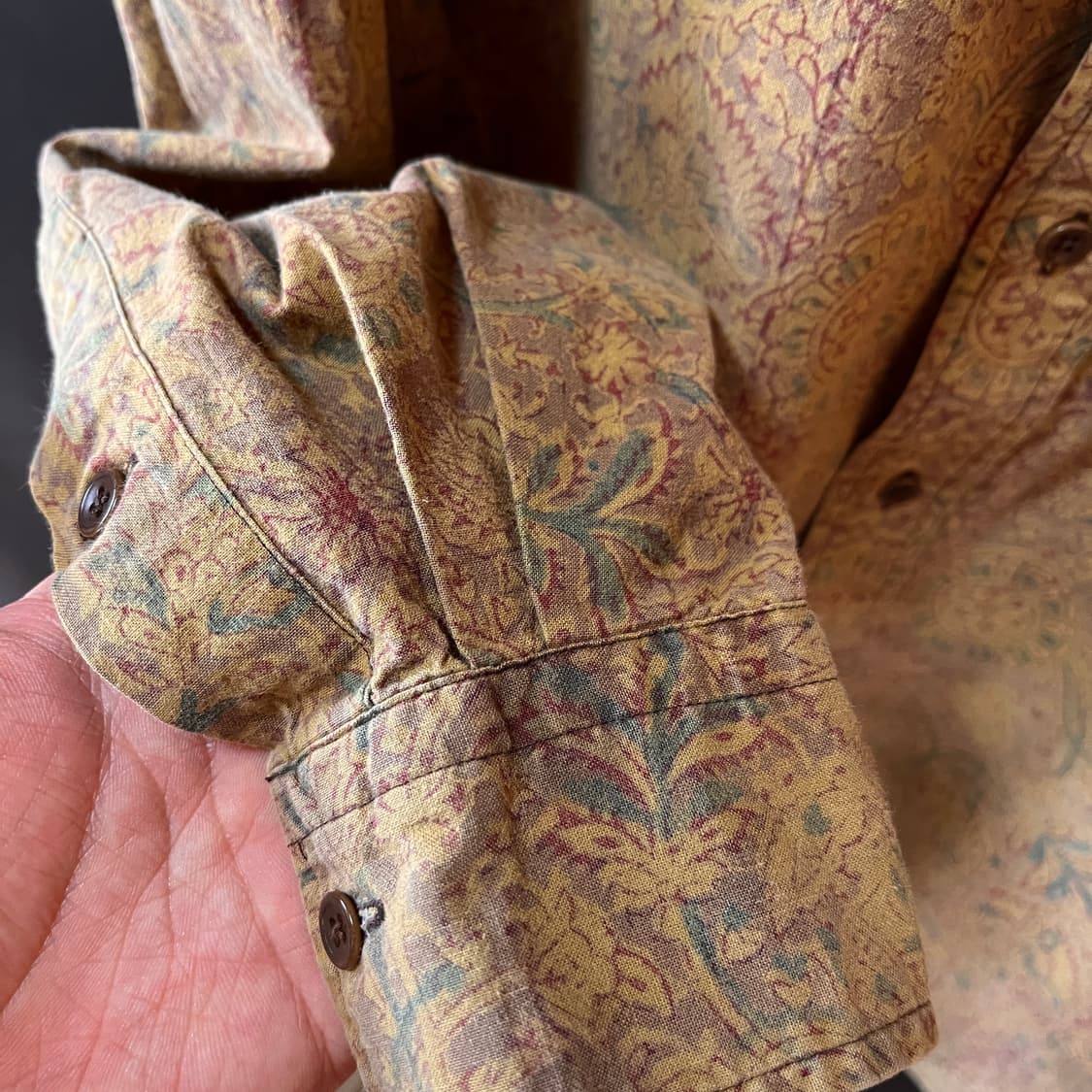 90s 폴로 랄프로렌 플로럴 메달리온 패턴 셔츠 상품이미지10