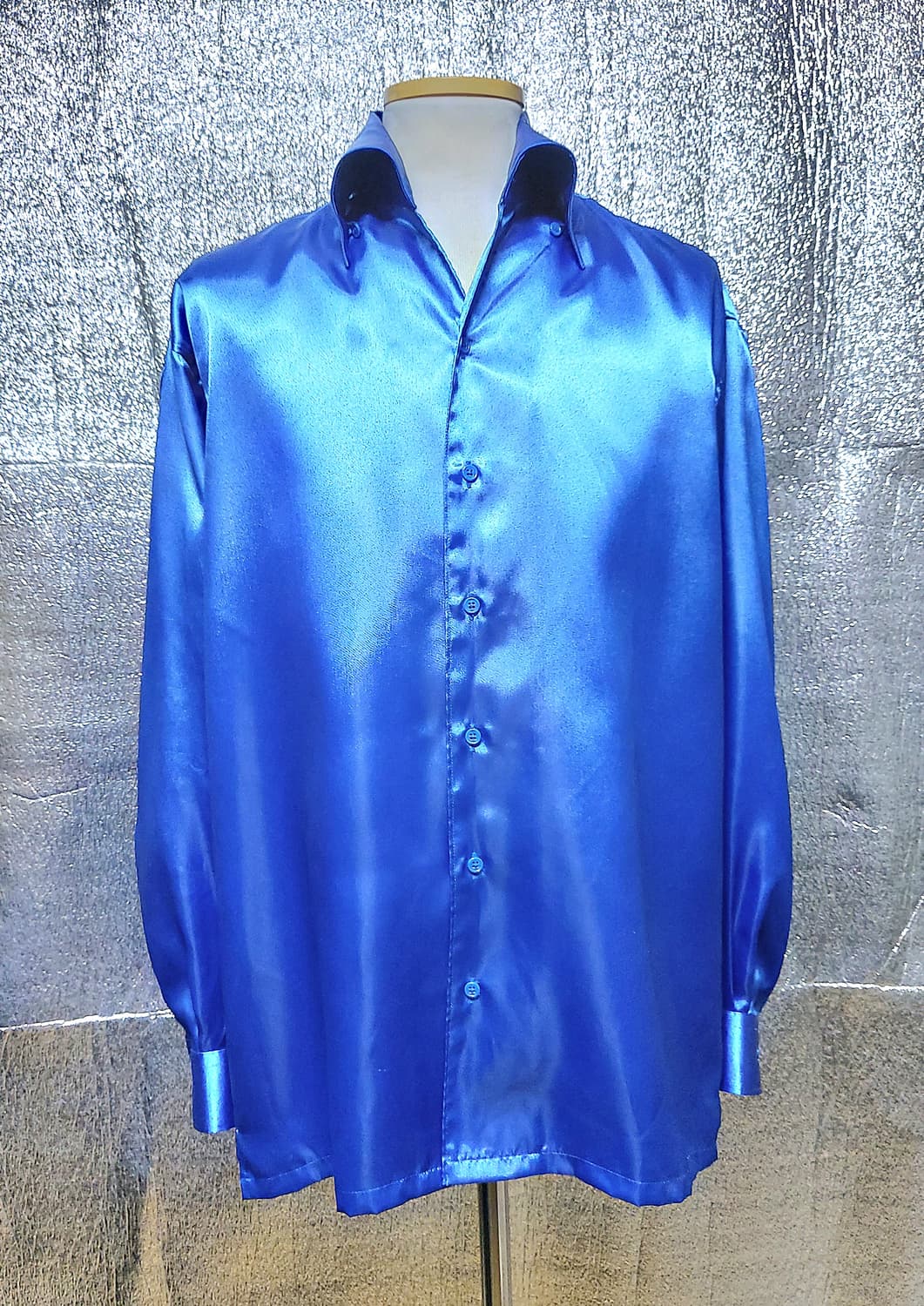 ♤필독♤ 빈티지 실크 셔츠 블루 상품이미지1