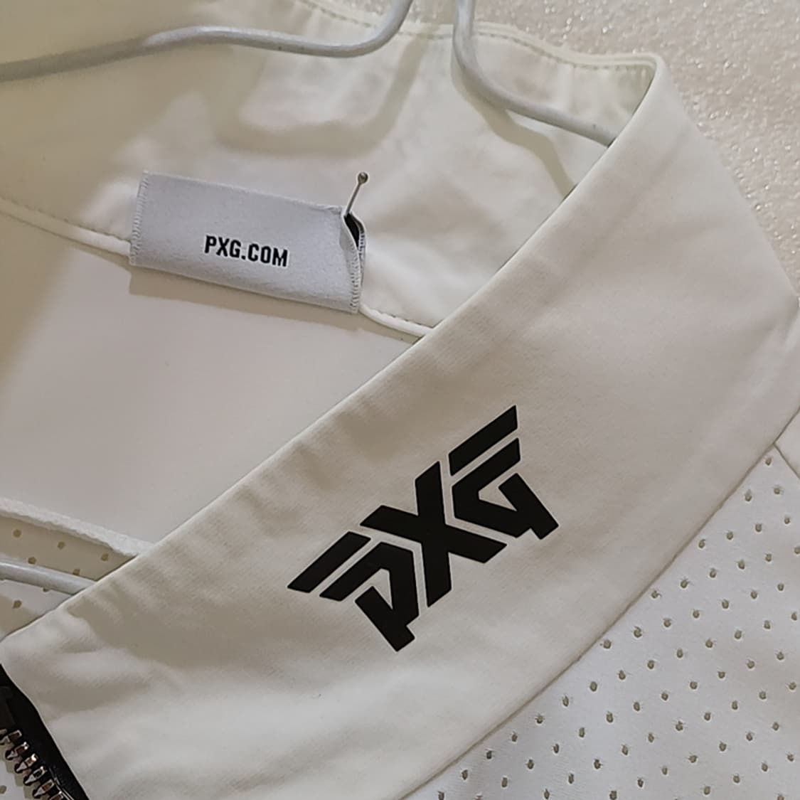 매장판 PXG 골프 메쉬 바람막이 조끼 남성 L 흰색 거의새것 사랑봉봉 상품이미지5