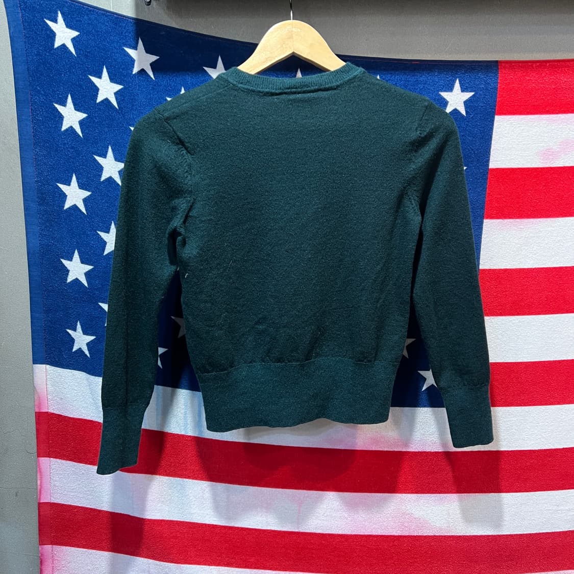 메종키츠네 크롭 니트 스웨터 그린 상품이미지2