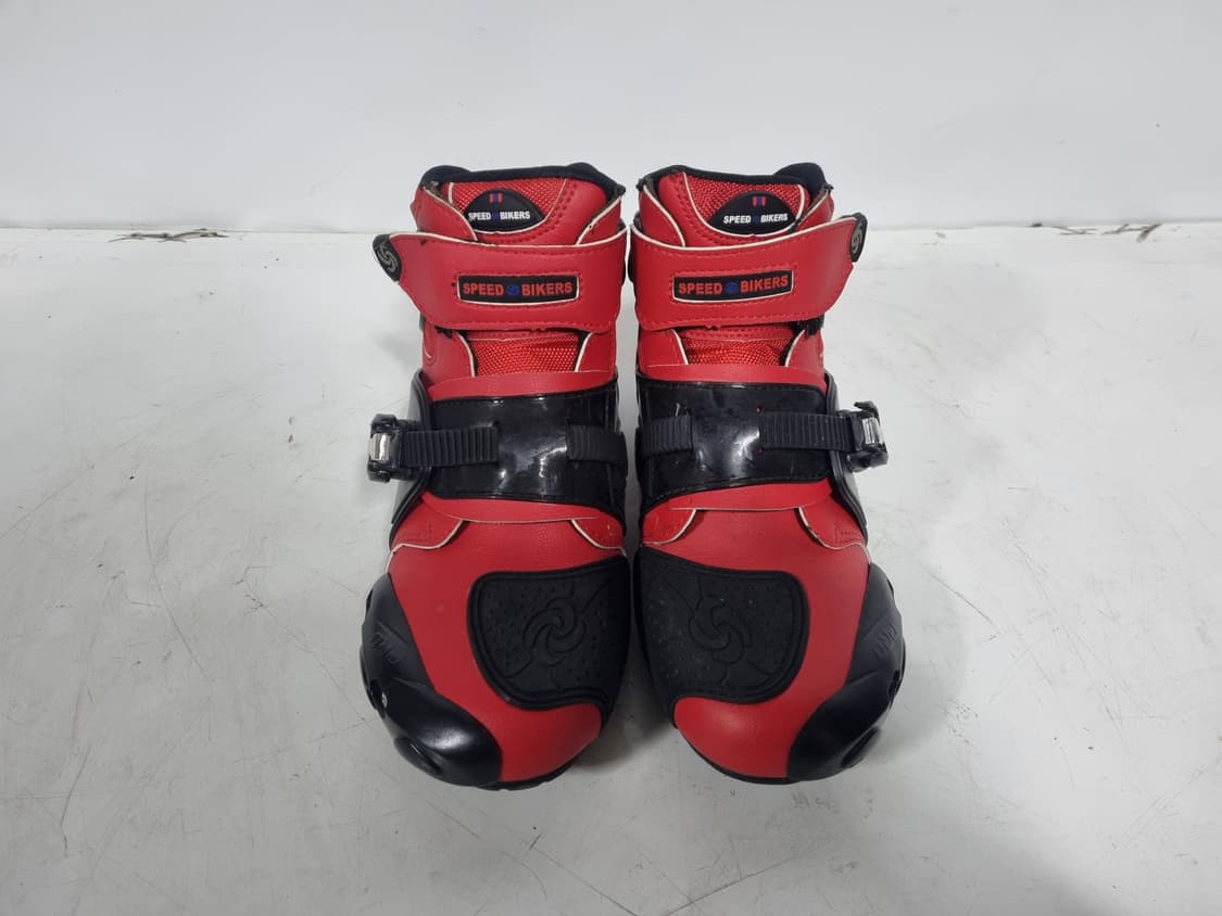 SPEED BIKERS 레드 오토바이 라이딩 숏부츠 상품이미지2