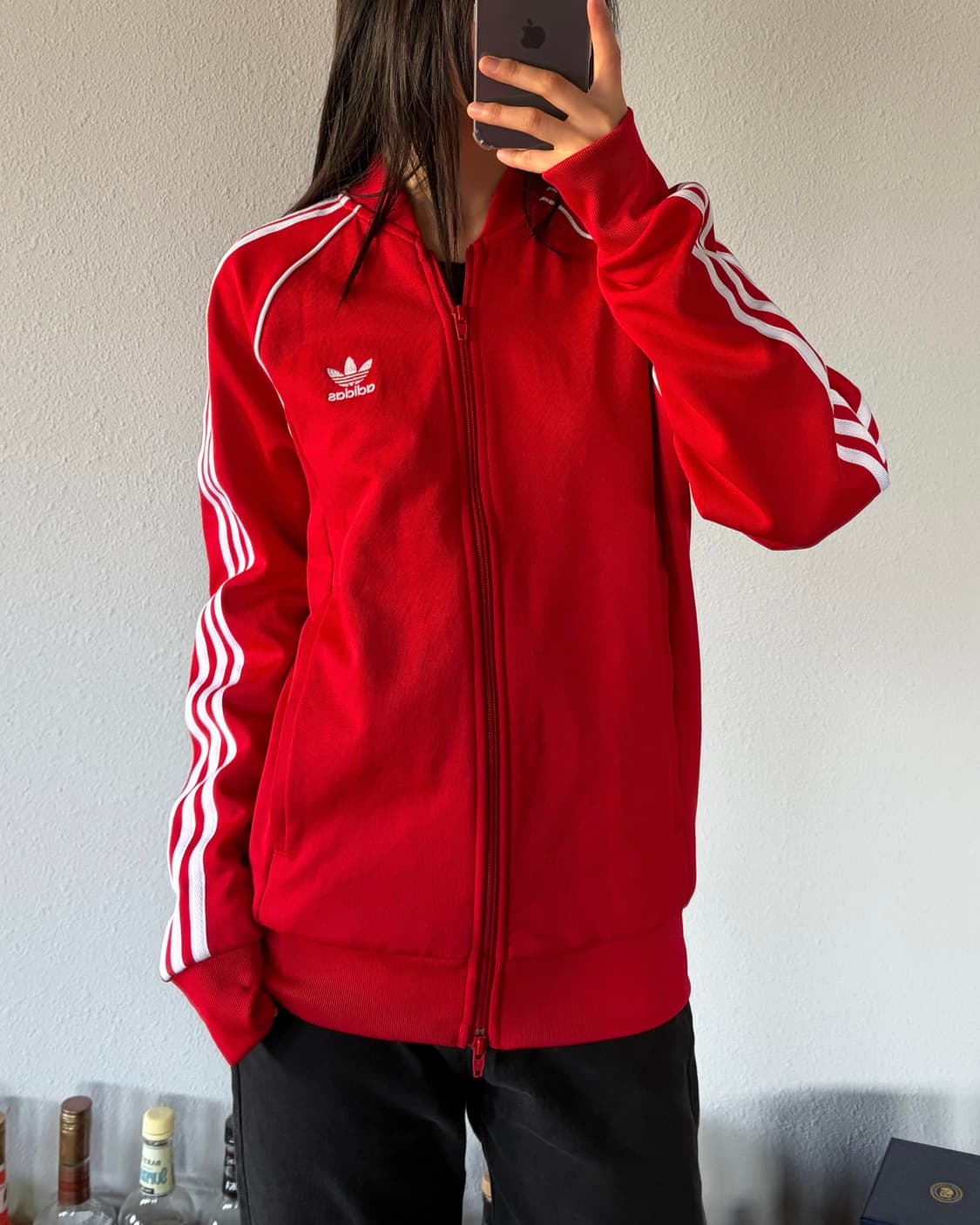 [S]아디다스 트레포일 SST 레드 트랙탑 져지 상품이미지1