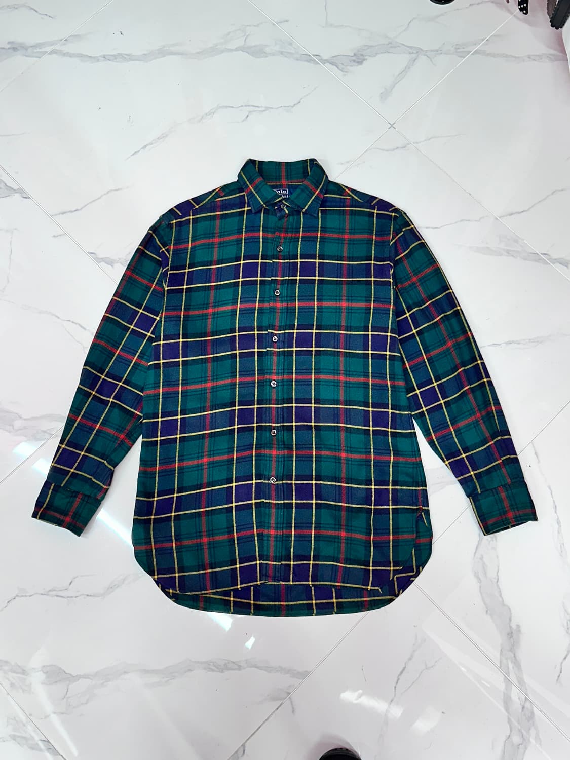 •POLO 체크 셔츠 커스텀핏 상품이미지1