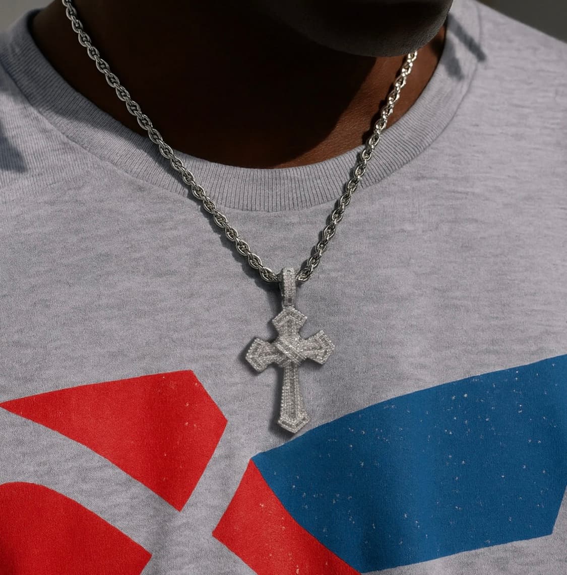 (OS) HOWSS 지르코니아 아이스 아웃 십자가 목걸이 상품이미지10