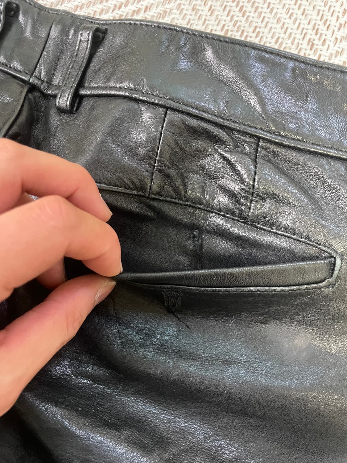 Comme Ca du mode 양가죽 레더 팬츠 J03303 상품이미지7