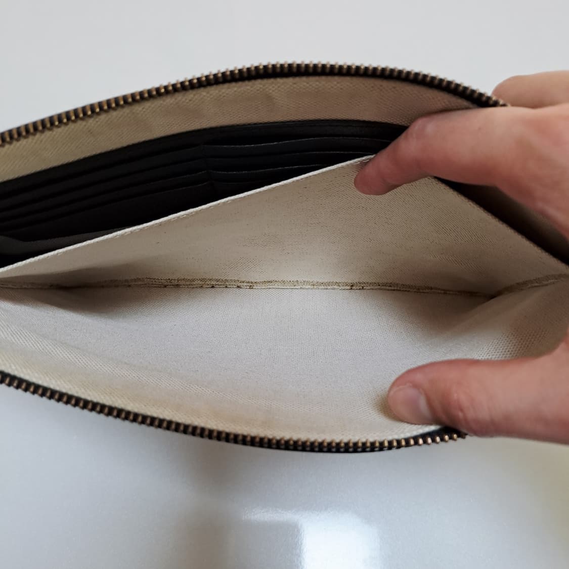 [100%/정품] 구찌 비 스타 레더 클러치 블랙, 구찌클러치,구찌파우치 상품이미지10