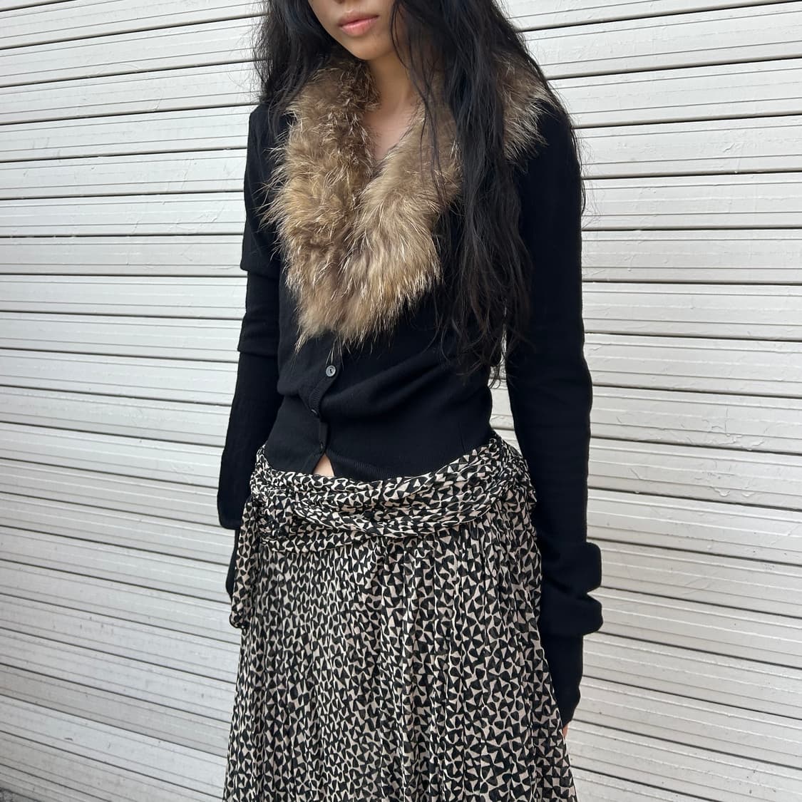 카라 폭스퍼 가디건  상품이미지1